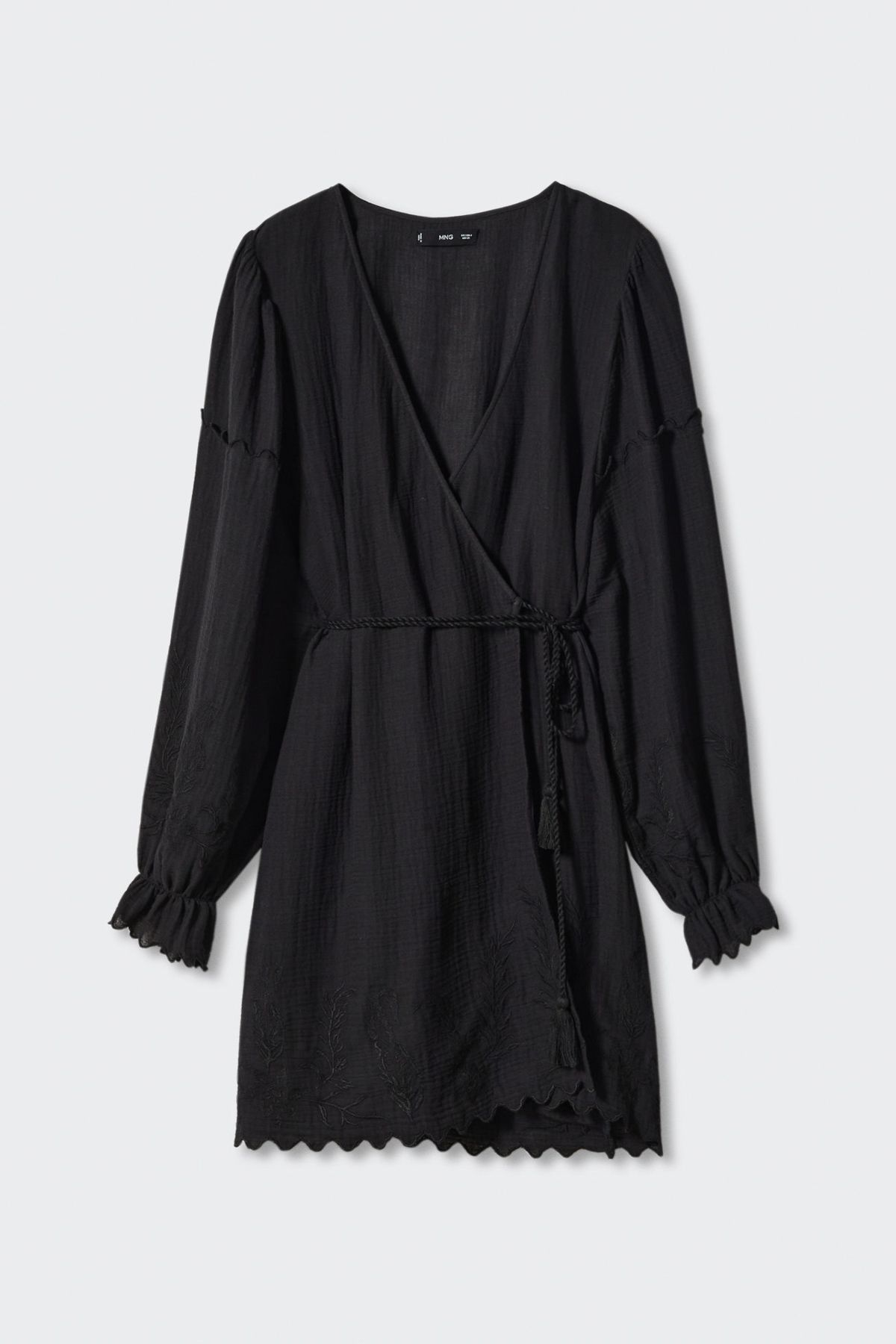 Embroidered textured dress