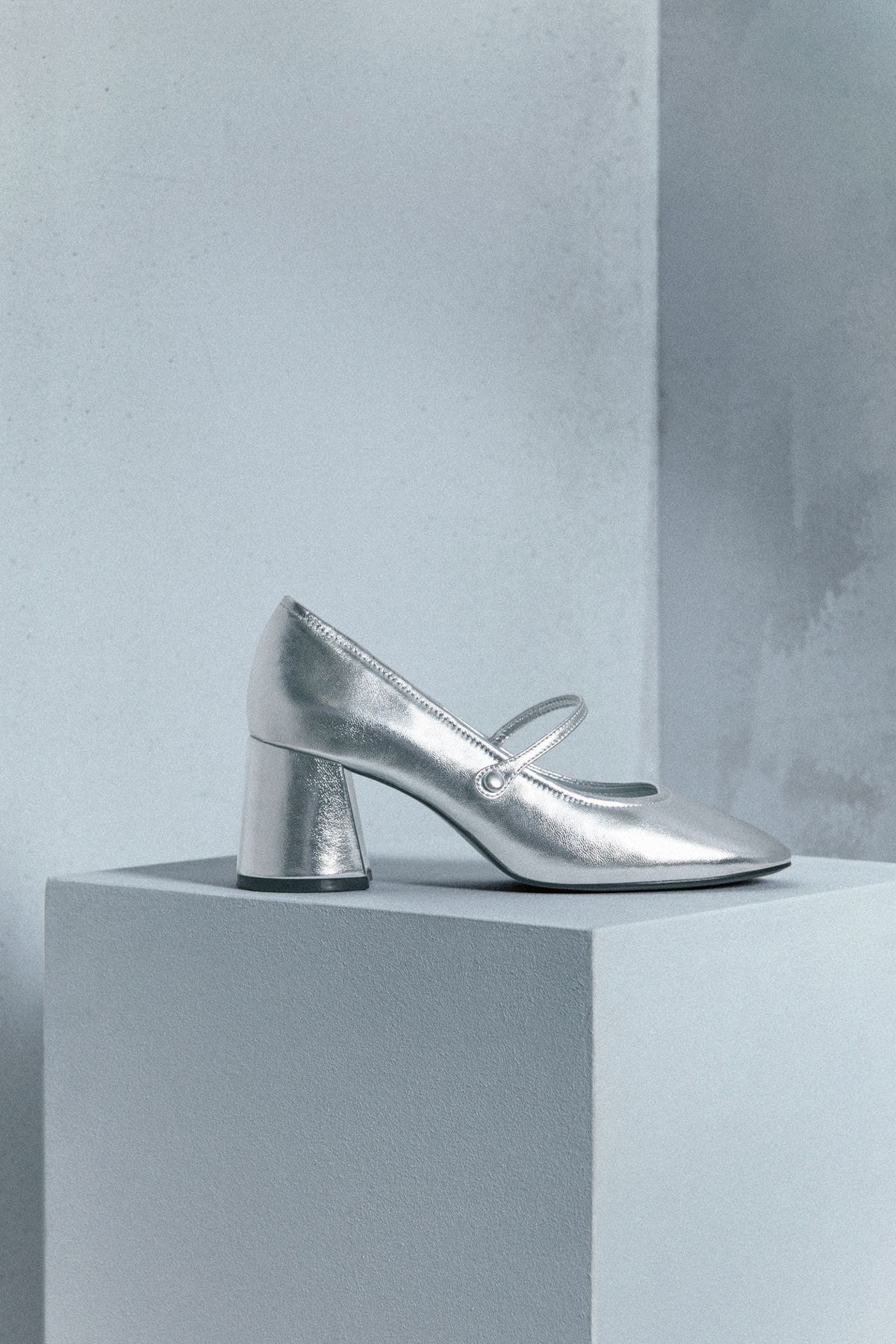 MANGO-Metallische Lederschuhe 9
