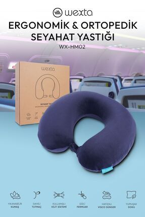 Wexta Seyahat Boyun Yastığı Comfort Ortopedik Seyahat Yastığı Visco