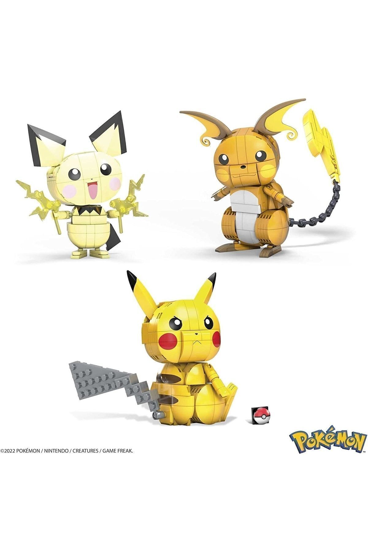 Mega Construx-Pokemon Pikachu Evolution Passing 3in1 Game Set 6