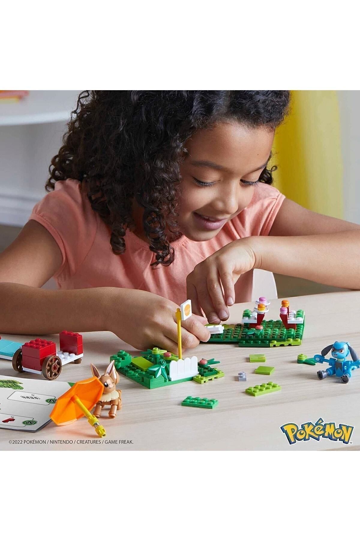 Mega Construx-Pokemon Builder Picnic Toy Building Set Eevee And Riolu Figures Block Making Lego Game 3