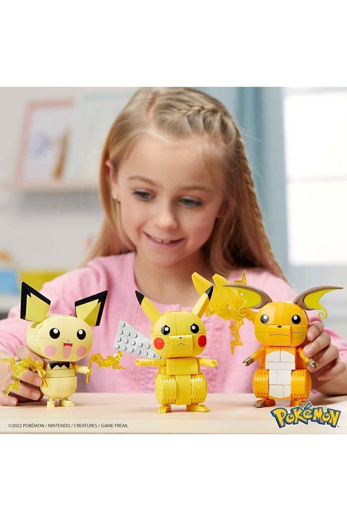 Mega Construx-Pokemon Pikachu Evolution Passing 3in1 Game Set 3