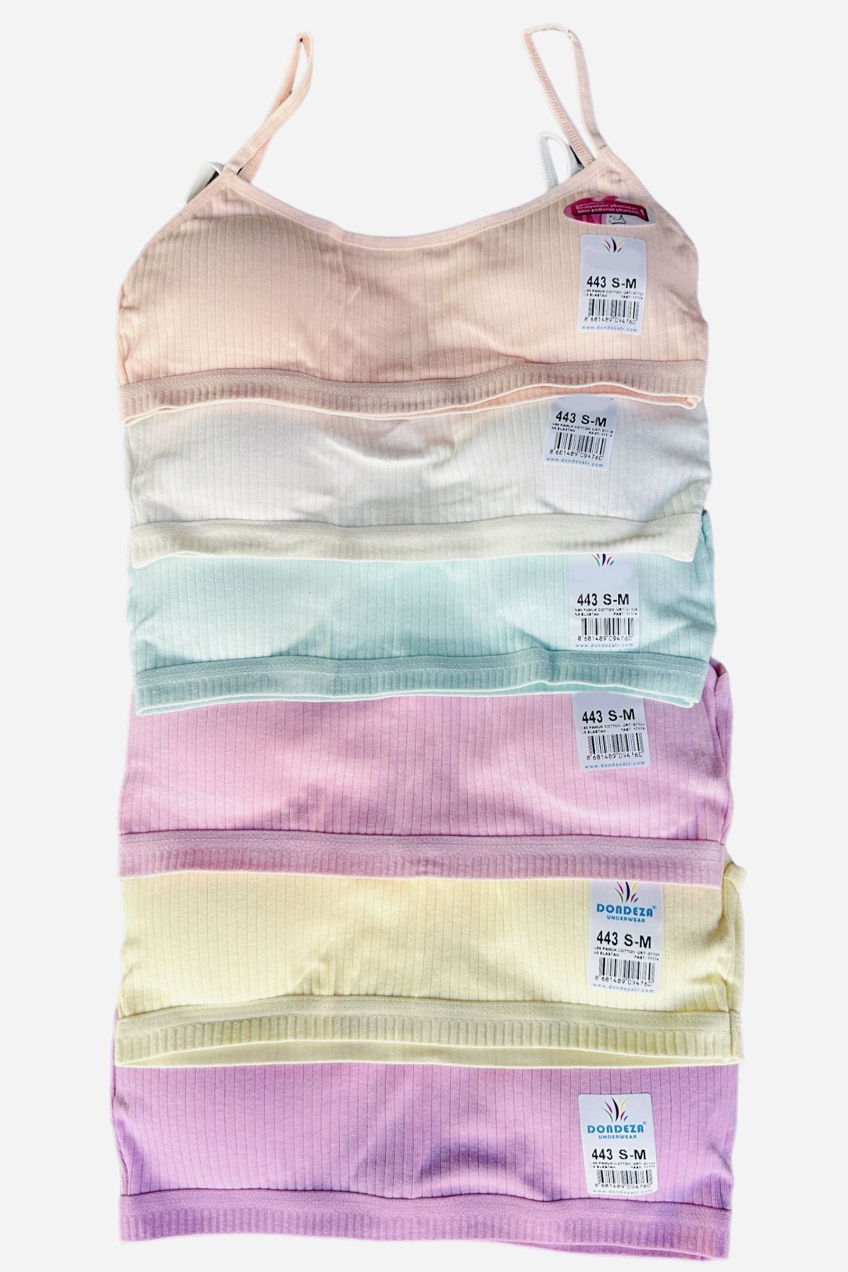 Dondeza-Set de 6 sutien de antrenament pentru bustieră cu bretele din velur pentru femei Dondeza 3