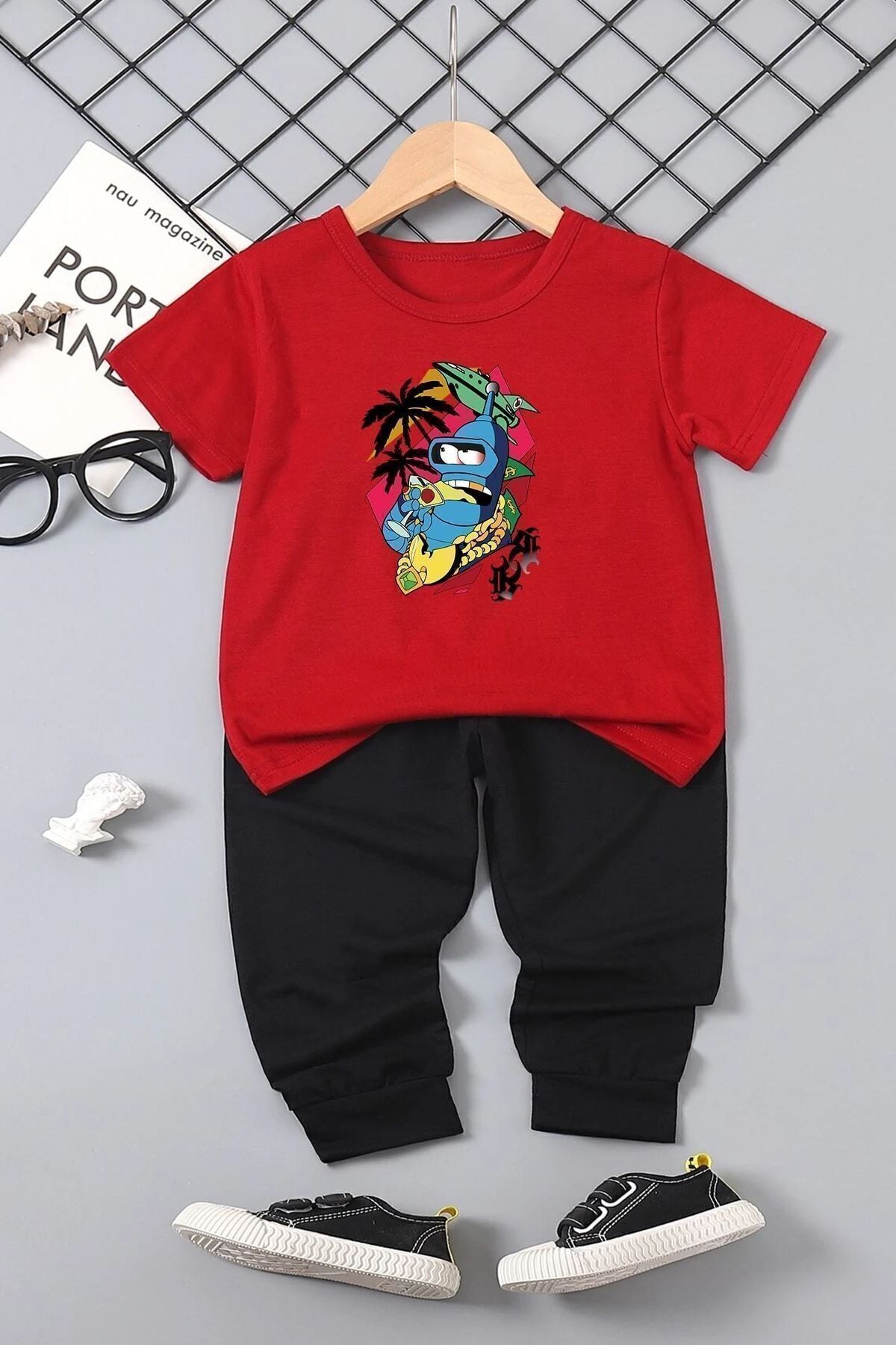 uyguntarz Komplet Dresowy Crazy Banana Print Dla Dzieci Unisex - 9