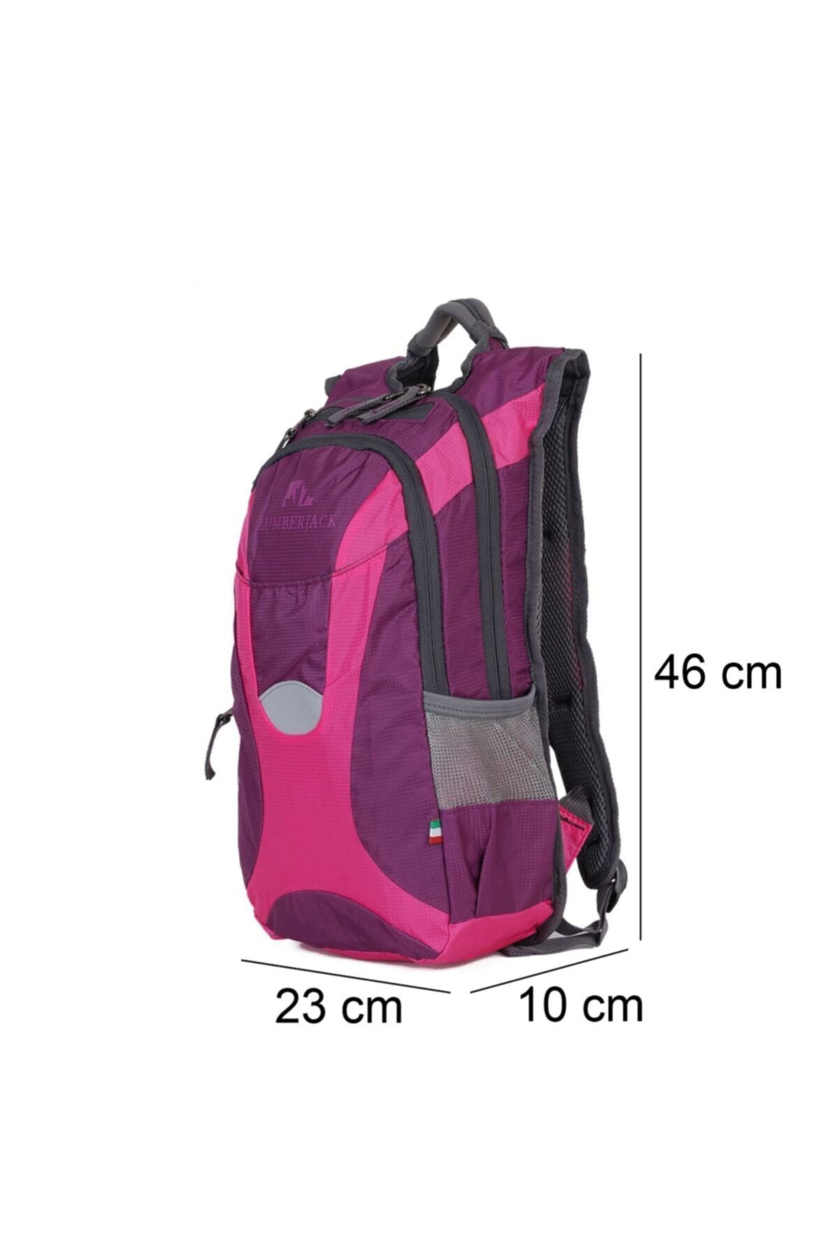 Unisex Pembe Mor Outdoor Bisiklet Sırt Çantası Lmçan7117
