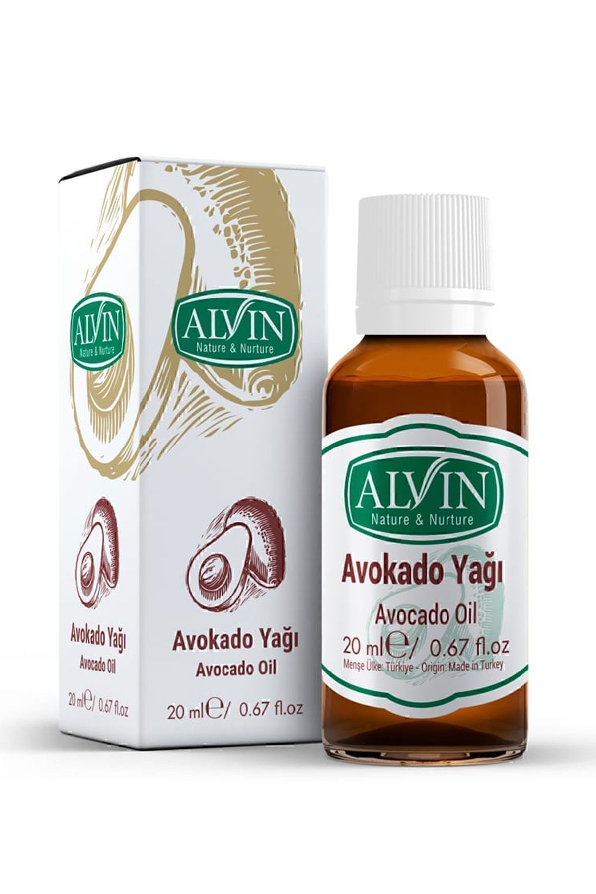 Alvin-20 ml Natural Avocado Oil - Cold Pressed 1