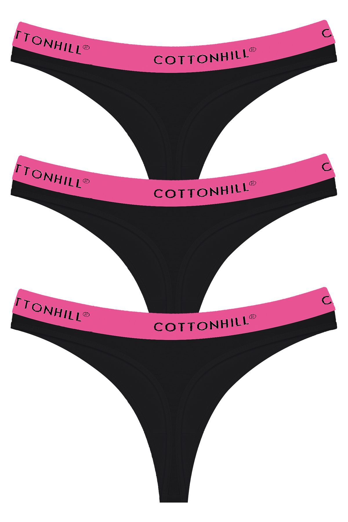 Cottonhill-Βαμβακερό Basic Γυναικείο στρινγκ κιλότ 3 Πακέτο - 2 1