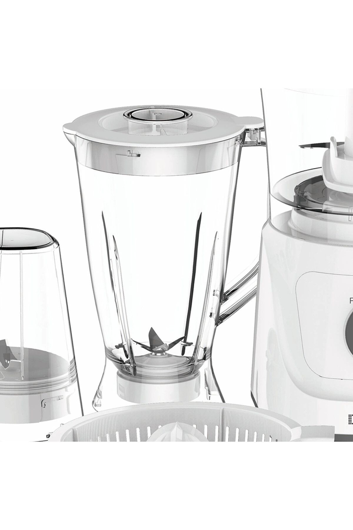 DOTS-Multi-Functional Food Processor with Various Chopping Blades - 2.1 Liters - 500-800 Watt - White 3