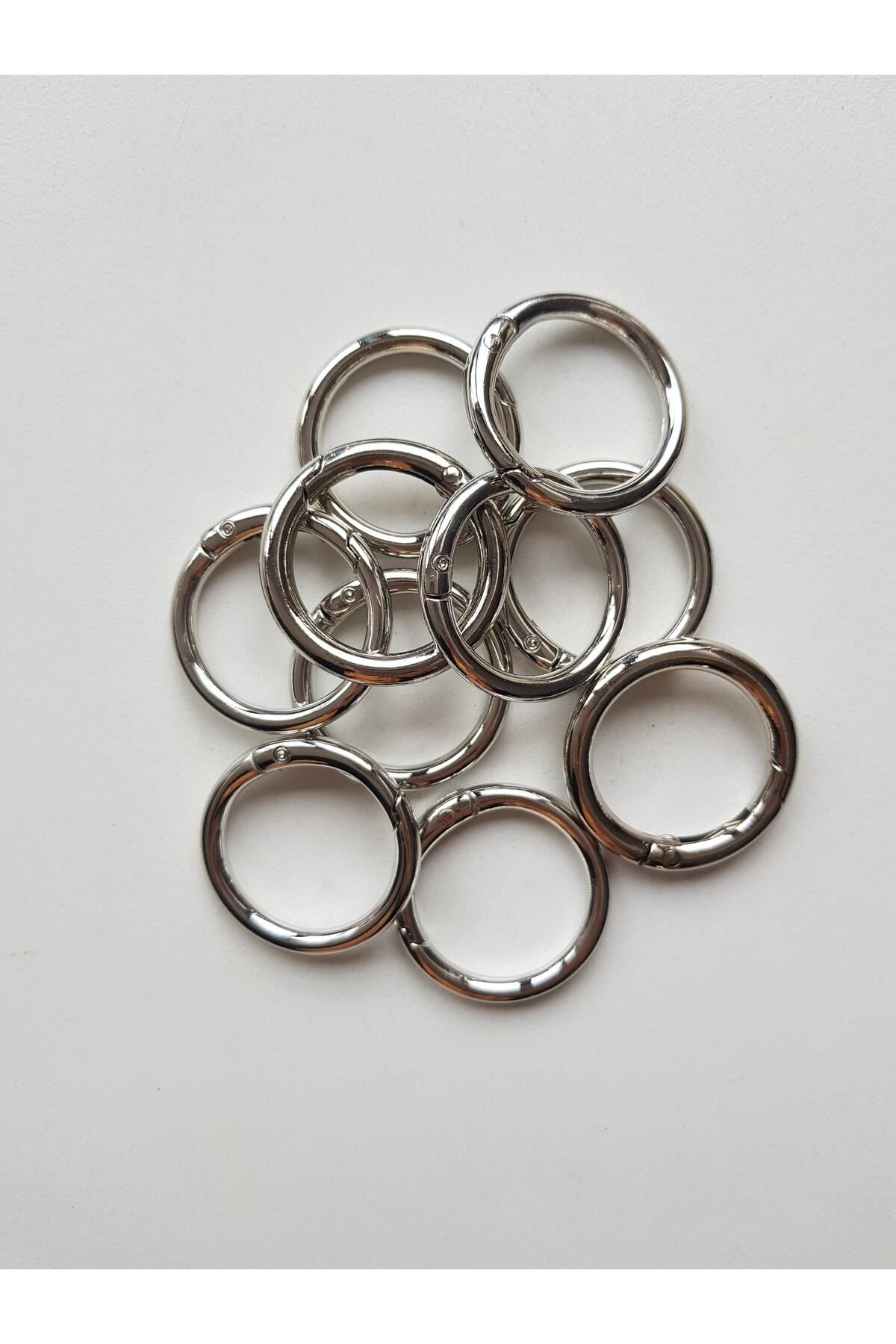 Spring Ring Silver 2.5 Cm 10 Lu Pack
