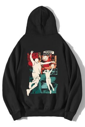 BRZ COLLECTION Hanorac unisex supradimensionat cu siluetă de baschet