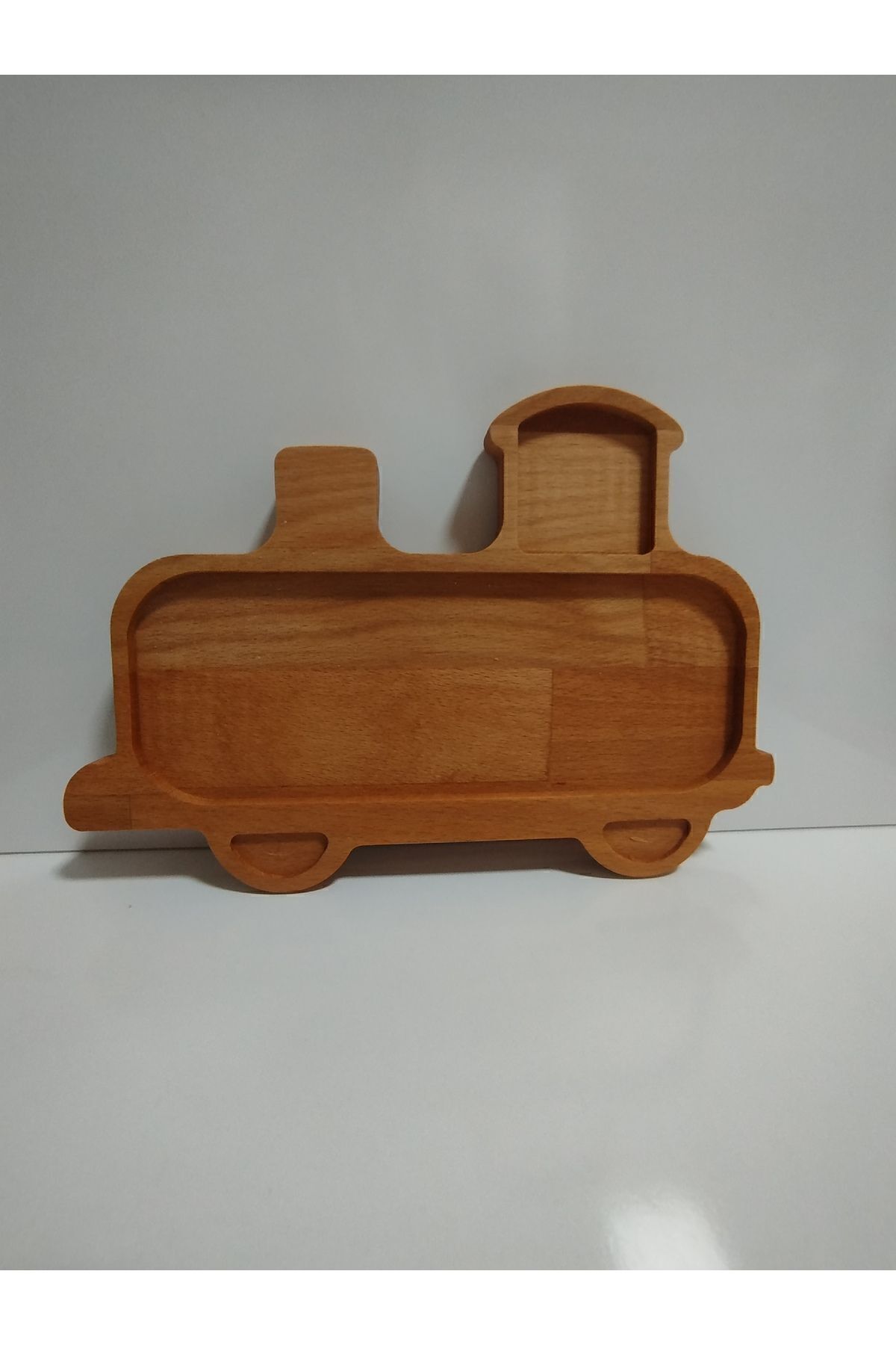 AR&MA WOOD Ahşap Tren Görünümlü Sunum Doğal Bebek & Çocuk Mama Tabağı fotoğrafı 4 (önizleme)
