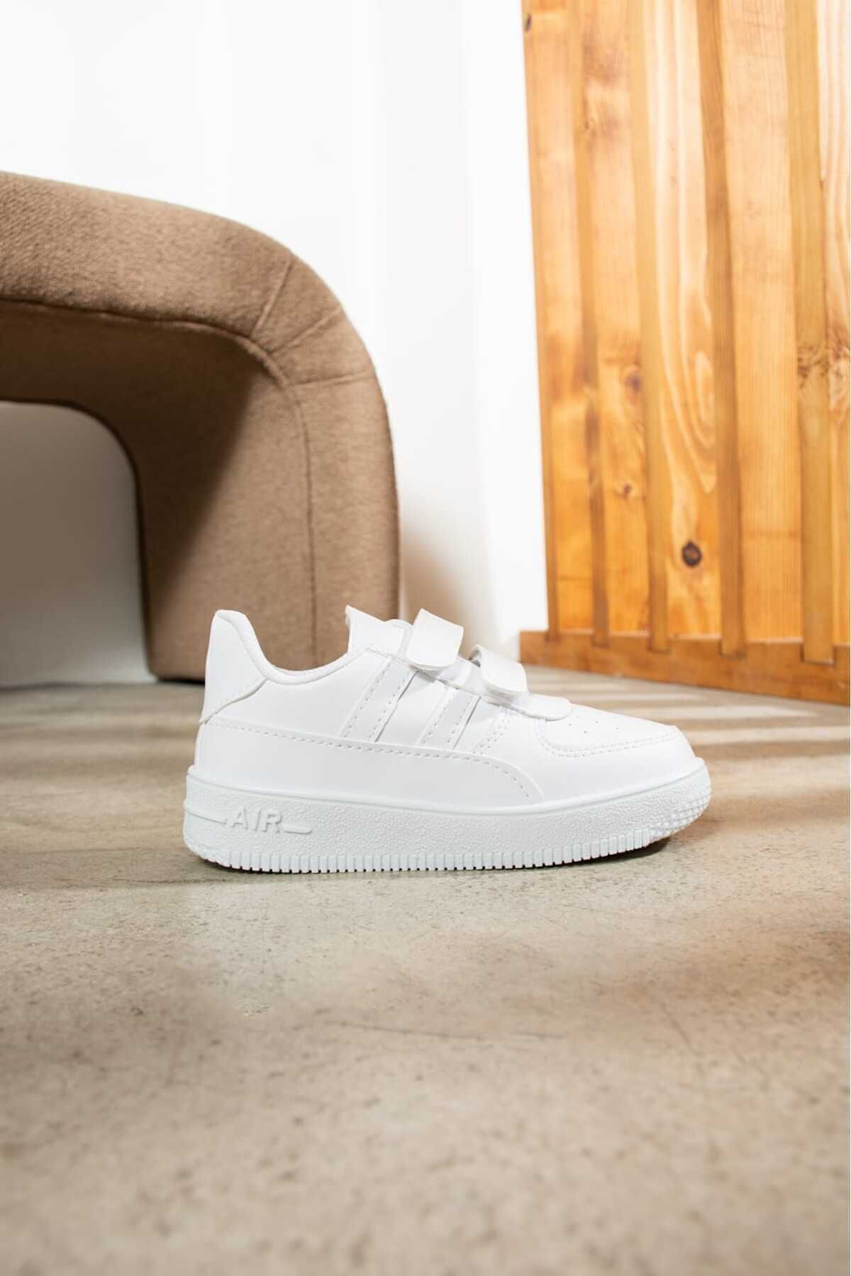 Unisex Çocuk Cırtlı Rahat Günlük Sneaker Spor Ayakkabı