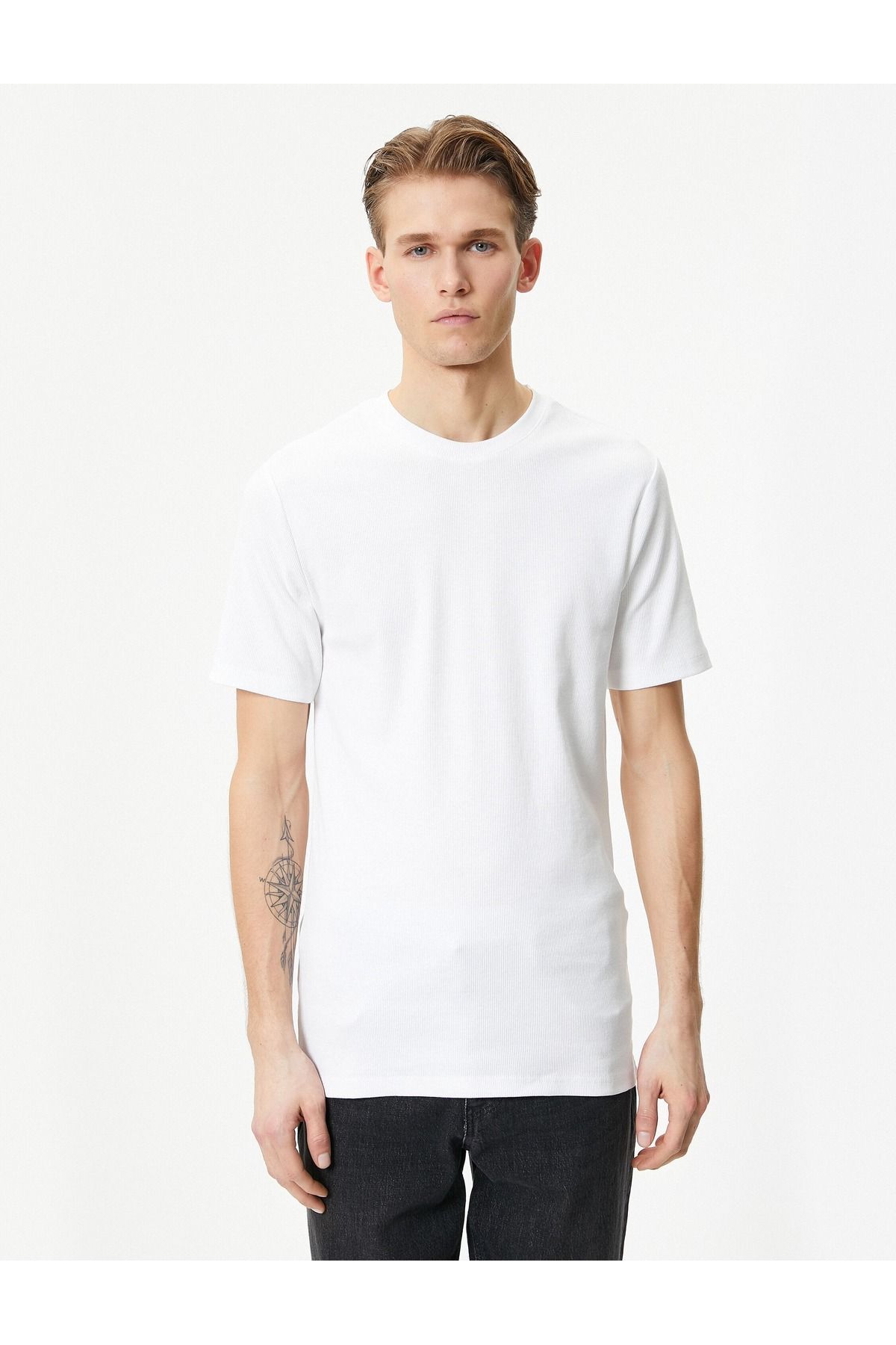تیشرت مردانه سفید کوتون | SS0000000035824 اورجینال - تصویر 3
