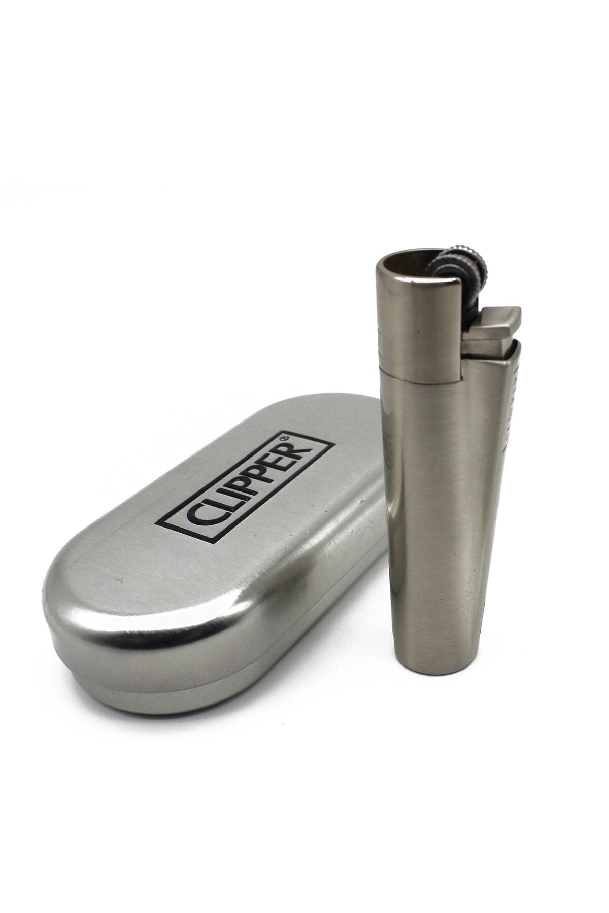 Gümüş Metal Sigara Tabakası Ve Çakmak - 2