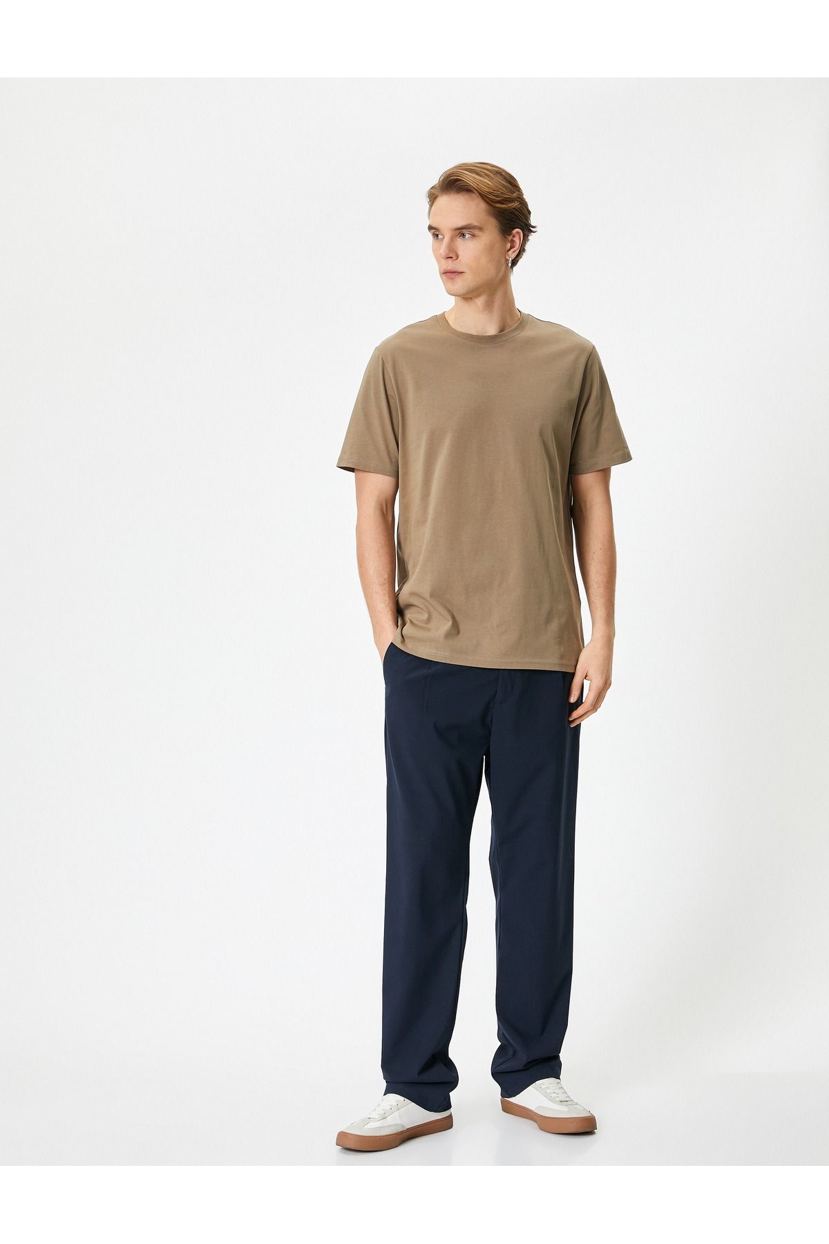 تیشرت مردانه خاکی کوتون | SS0000000035832 اورجینال - تصویر 2