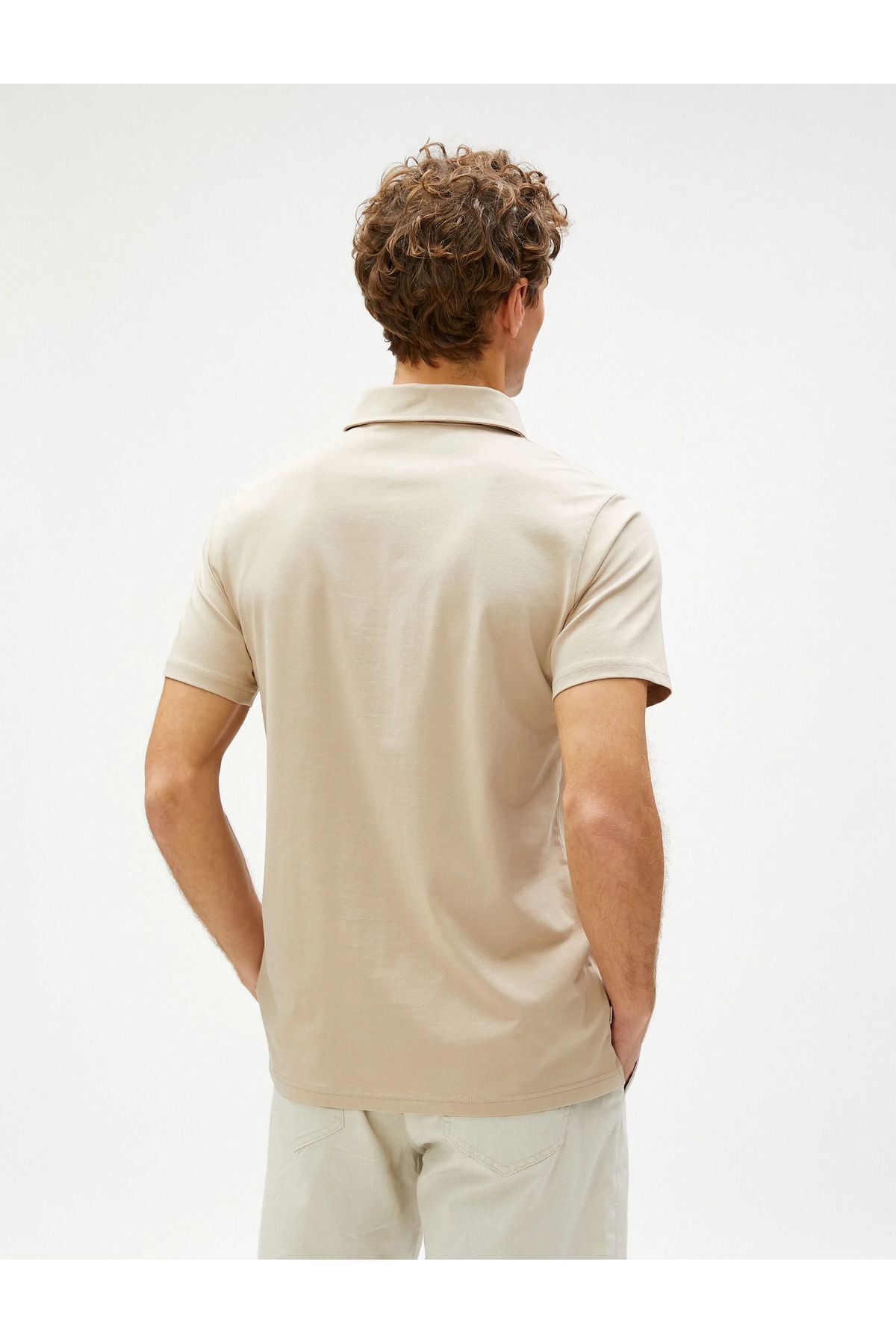 تیشرت مردانه بژ کوتون | SS0000000015366 اورجینال - تصویر 4