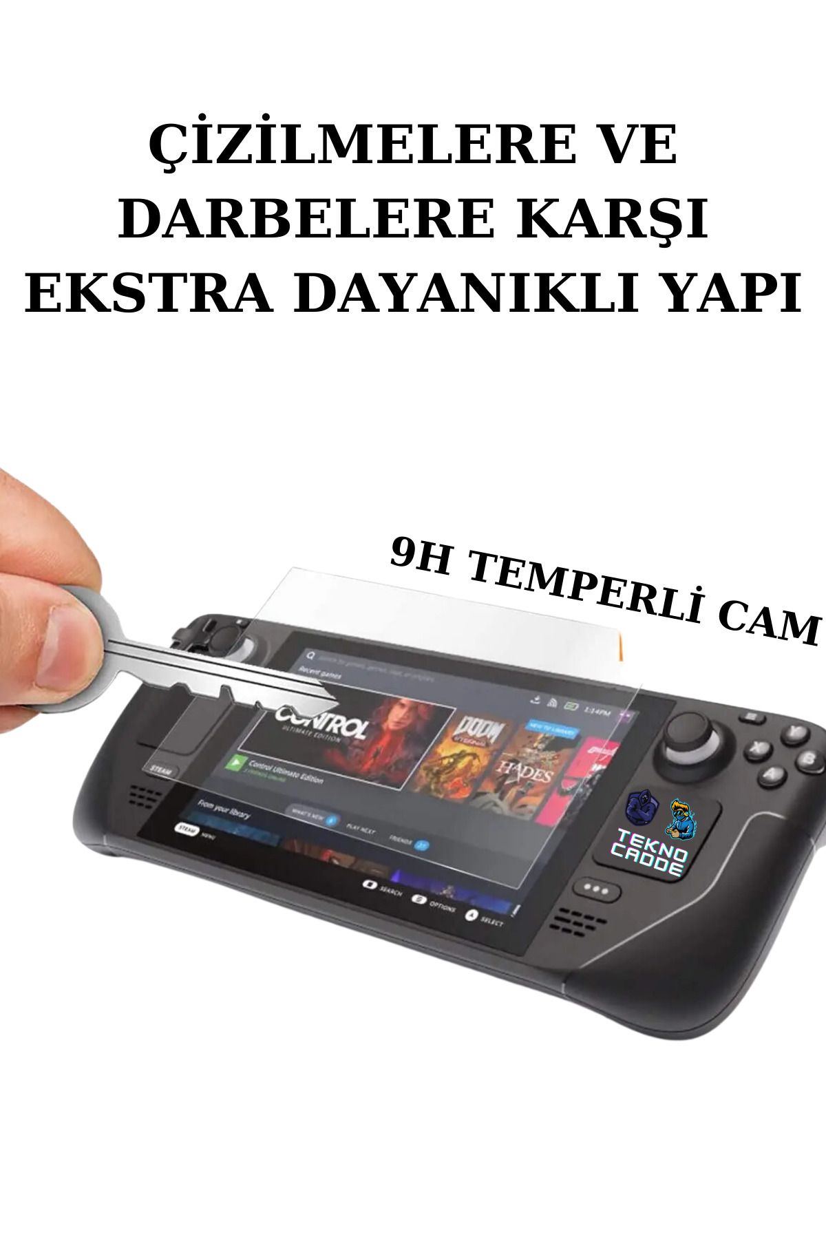 STEAM DECK Uyumlu 9H Temperli Cam Ekran Koruyucu 4