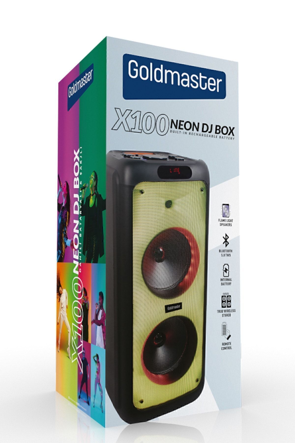 Taşınabilir Şarj Edilebilir Party Box Işıklı Bluetooth Hoparlör 8