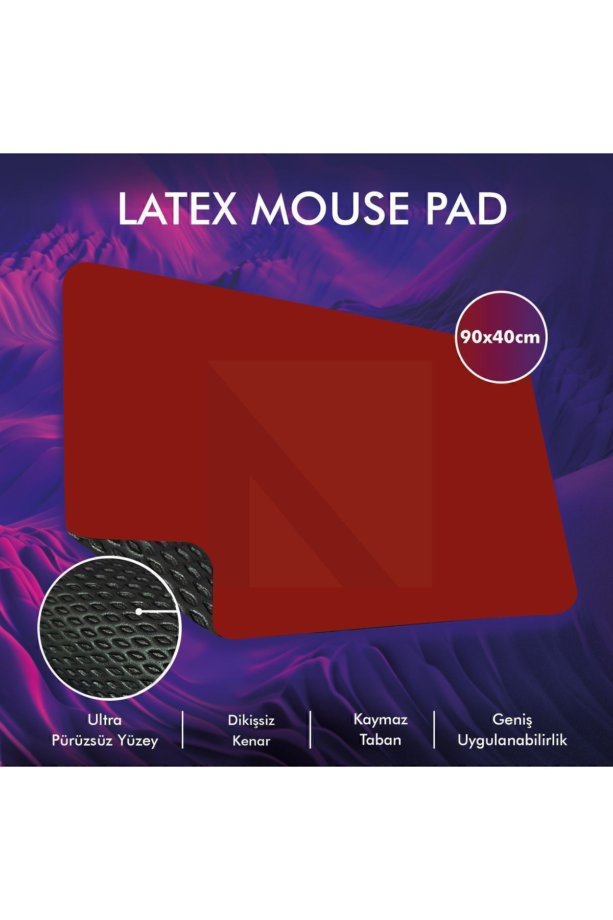MP05 - 90x40 2xlarge Kırmızı Gaming Mousepad | Kaymaz Taban, Oyuncu Gamepad, Ev,ofis,oyun Masa Matı
