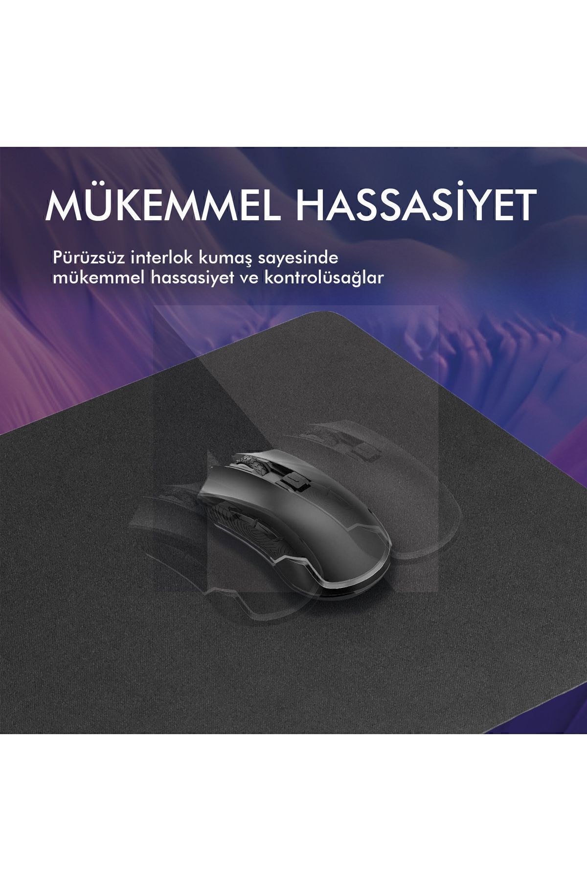 MP05 - 22x18 Small Siyah Gaming Mousepad | Kaymaz Taban, Oyuncu Gamepad, Ev, Ofis, Oyun 4