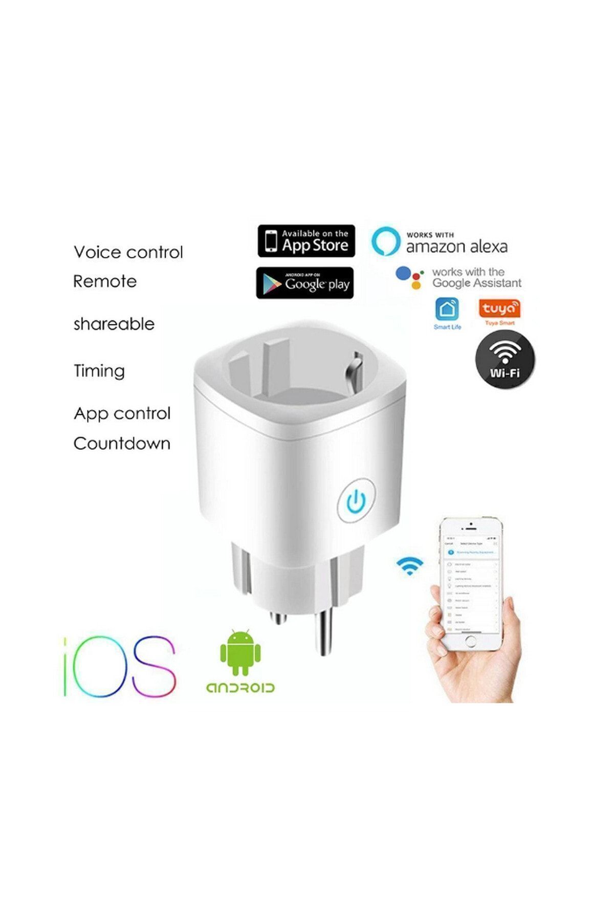 Vothoon-Surge Protected Smart Socket Wifi Tuya Supported Android And Ios 1