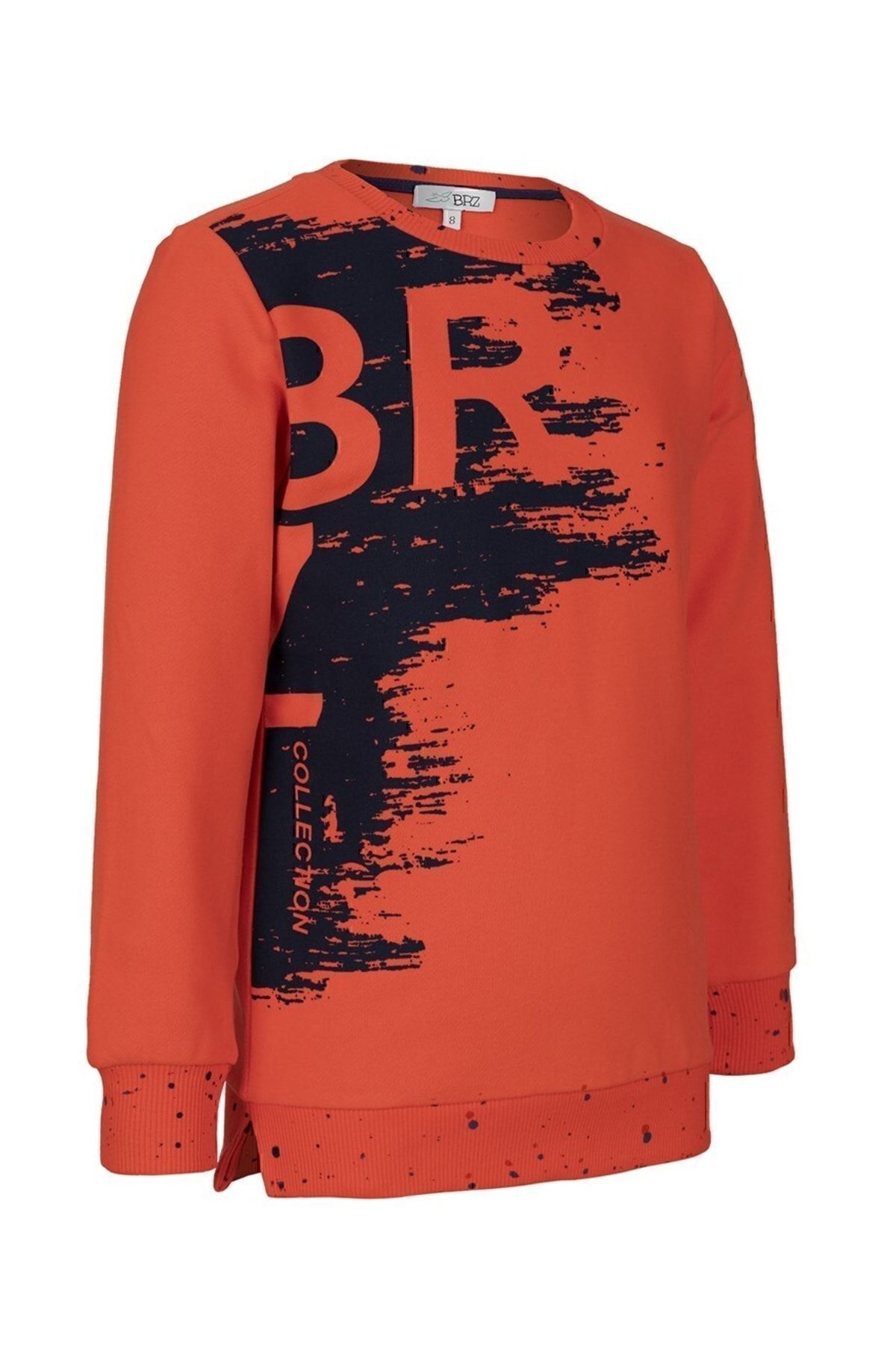 سویشرت پسرانه نارنجی BRZ KIDS | T-2021-06-48 اورجینال - تصویر 2