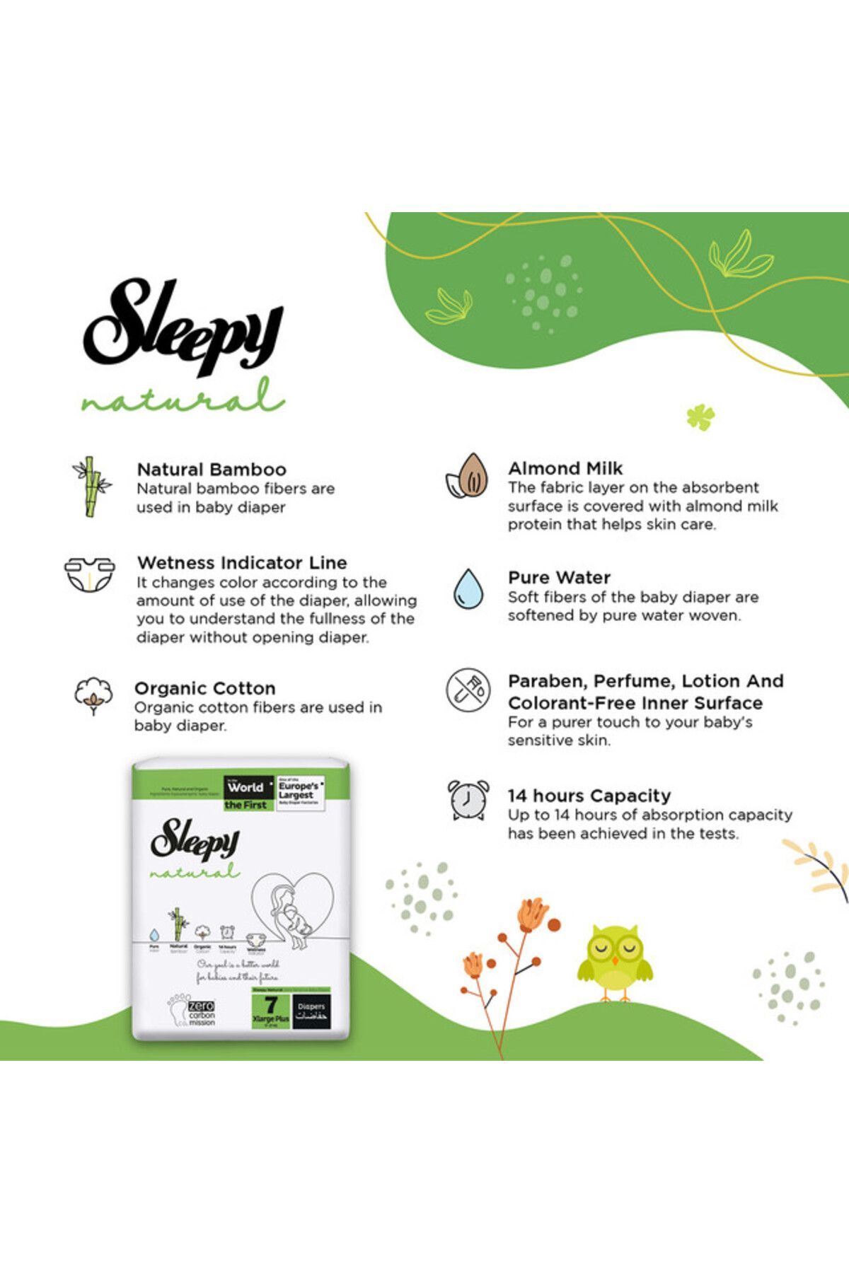 Sleepy-Ecologic Pants Size 6 | 96 count | Eco-Friendly | Hypoallergenic | Absorbent | All-Natural 3