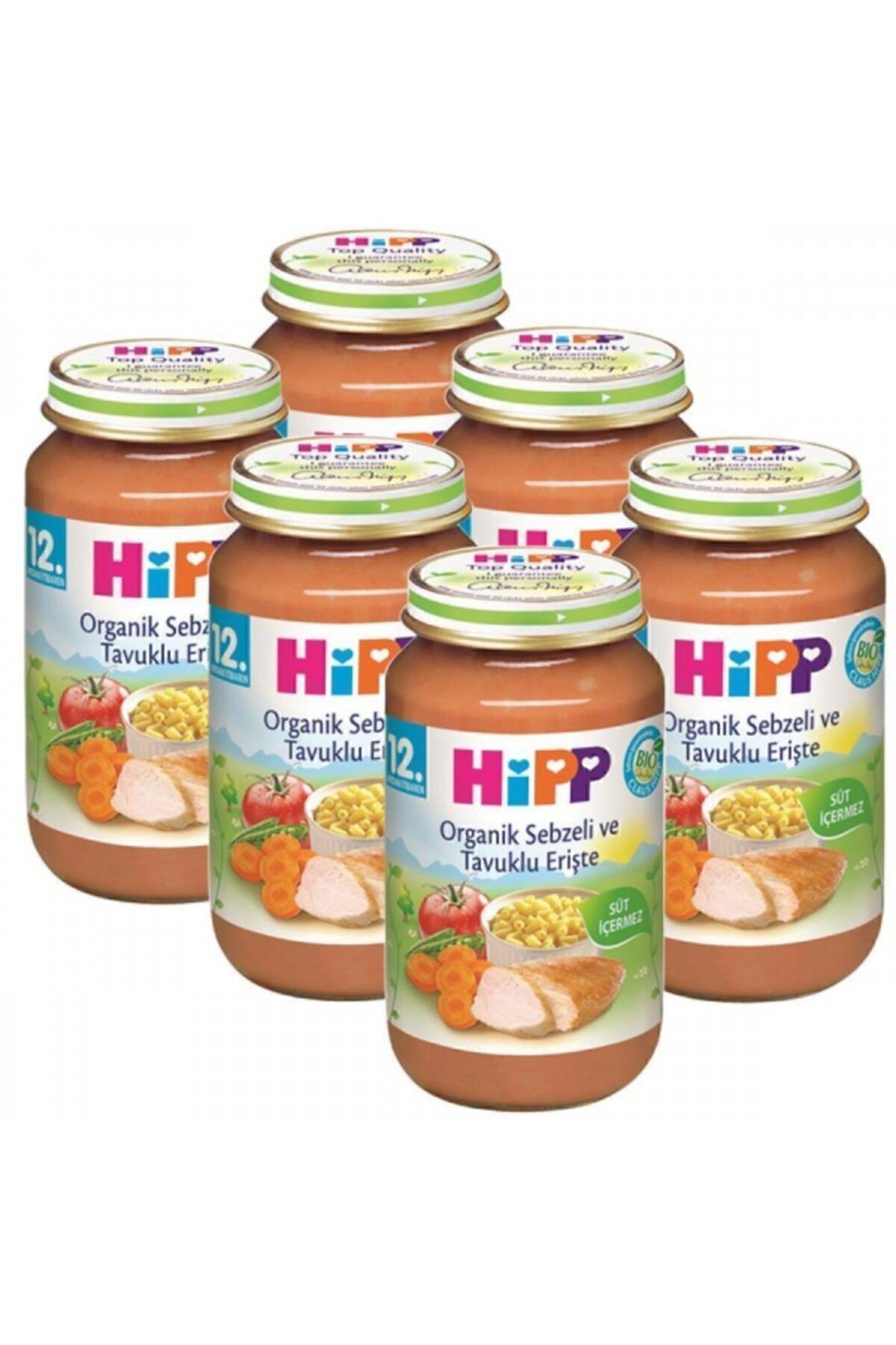 Hipp Organik Sebzeli Ve Tavuklu Erişte 220gr X 6 Adet