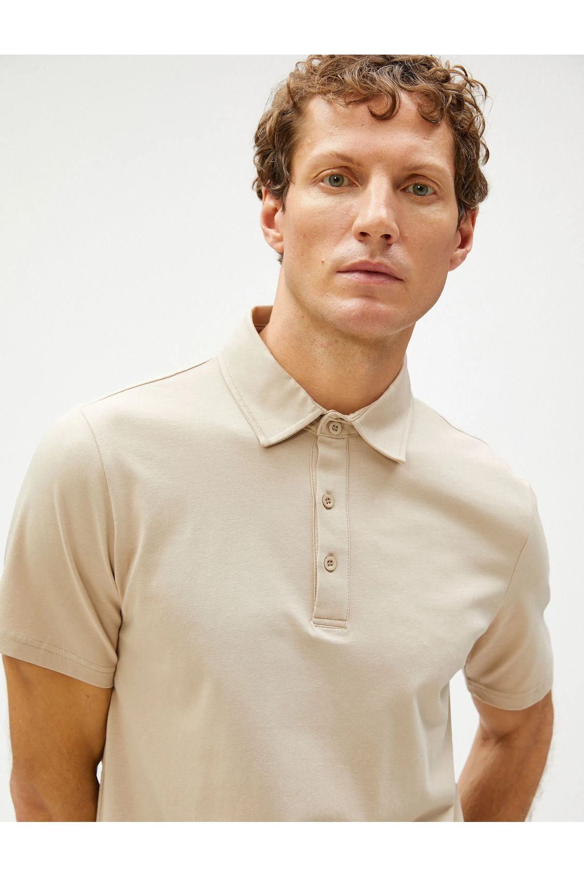 تیشرت مردانه بژ کوتون | SS0000000015366 اورجینال - تصویر 2