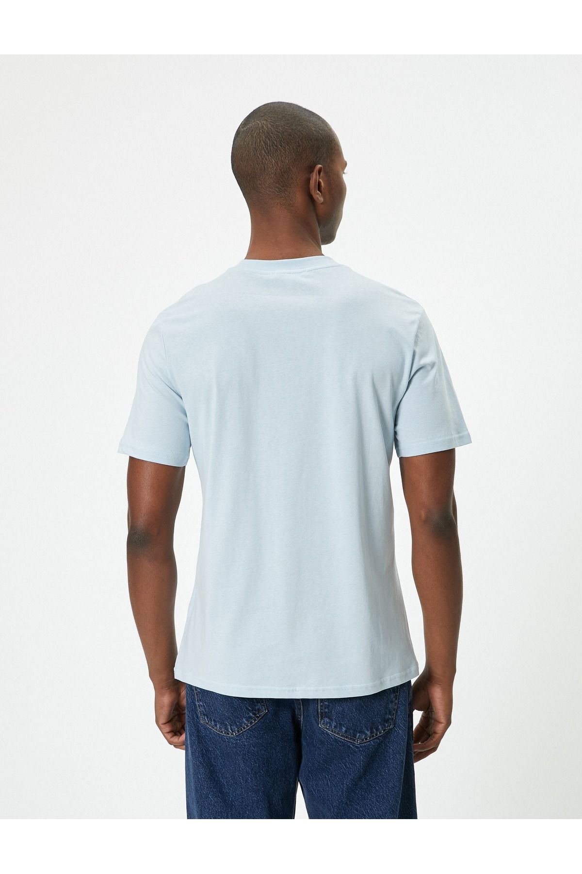 تیشرت مردانه آبی کوتون | SS0000000035851 اورجینال - تصویر 4