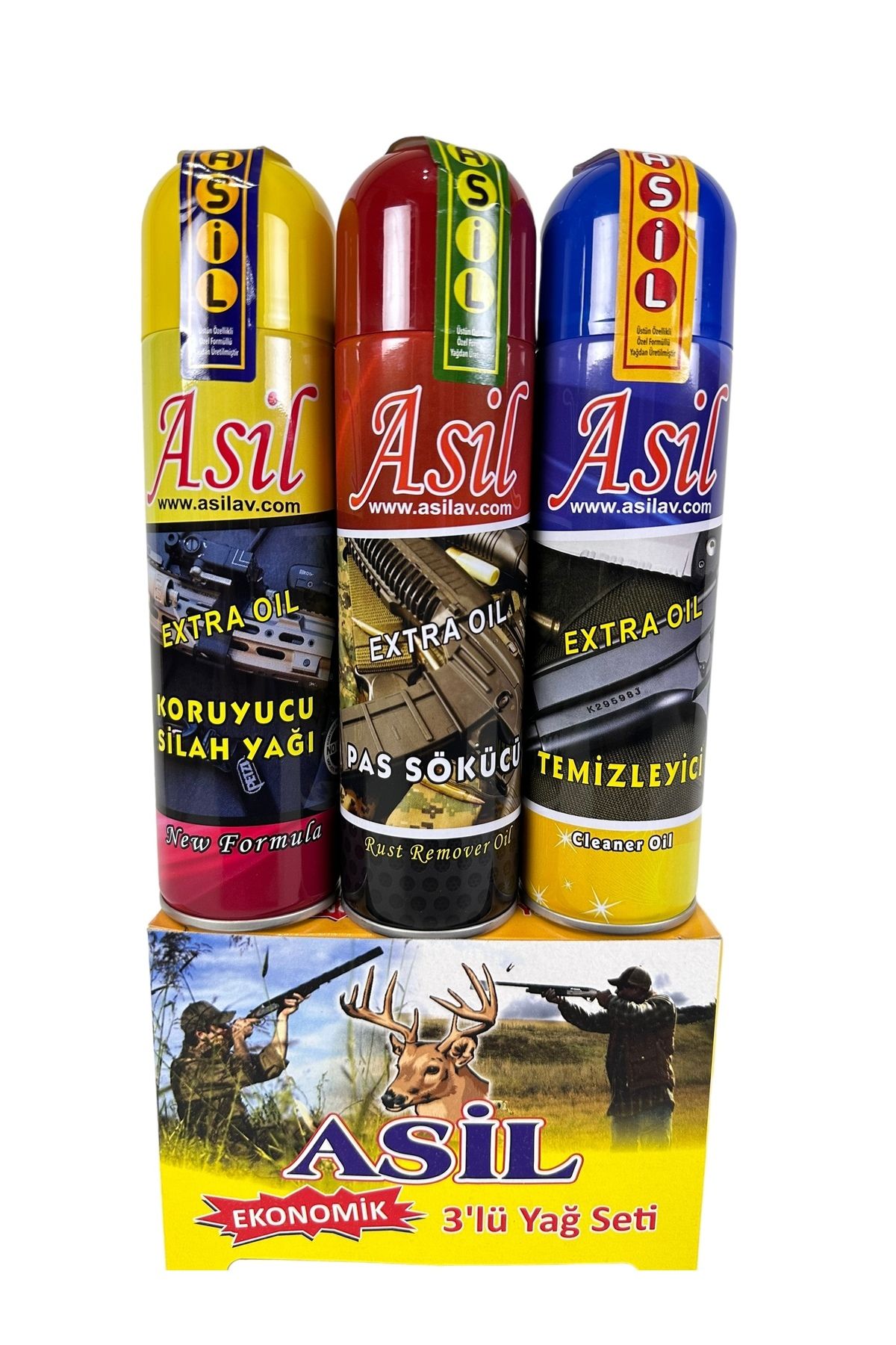 UYĞURCA 3'lü Sprey Yağ ve  Bakım Seti - TEMİZLEYİCİ YAĞ - KORUYUCU YAĞ - PAS SÖKÜCÜ YAĞ