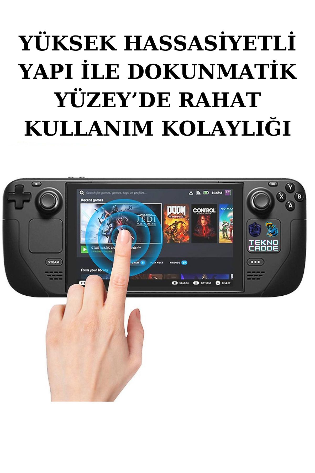 STEAM DECK Uyumlu 9H Temperli Cam Ekran Koruyucu 2