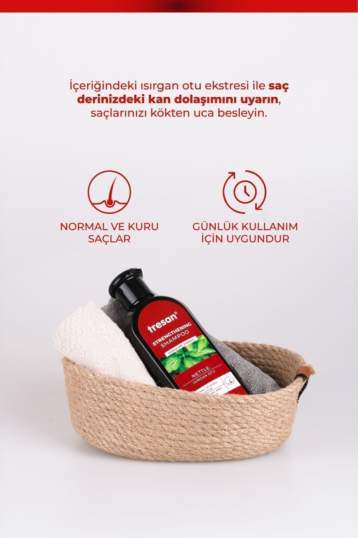 Tresan-300 ml 2er-Pack Brennnessel-Pflegeshampoo – normales und trockenes Haar 3