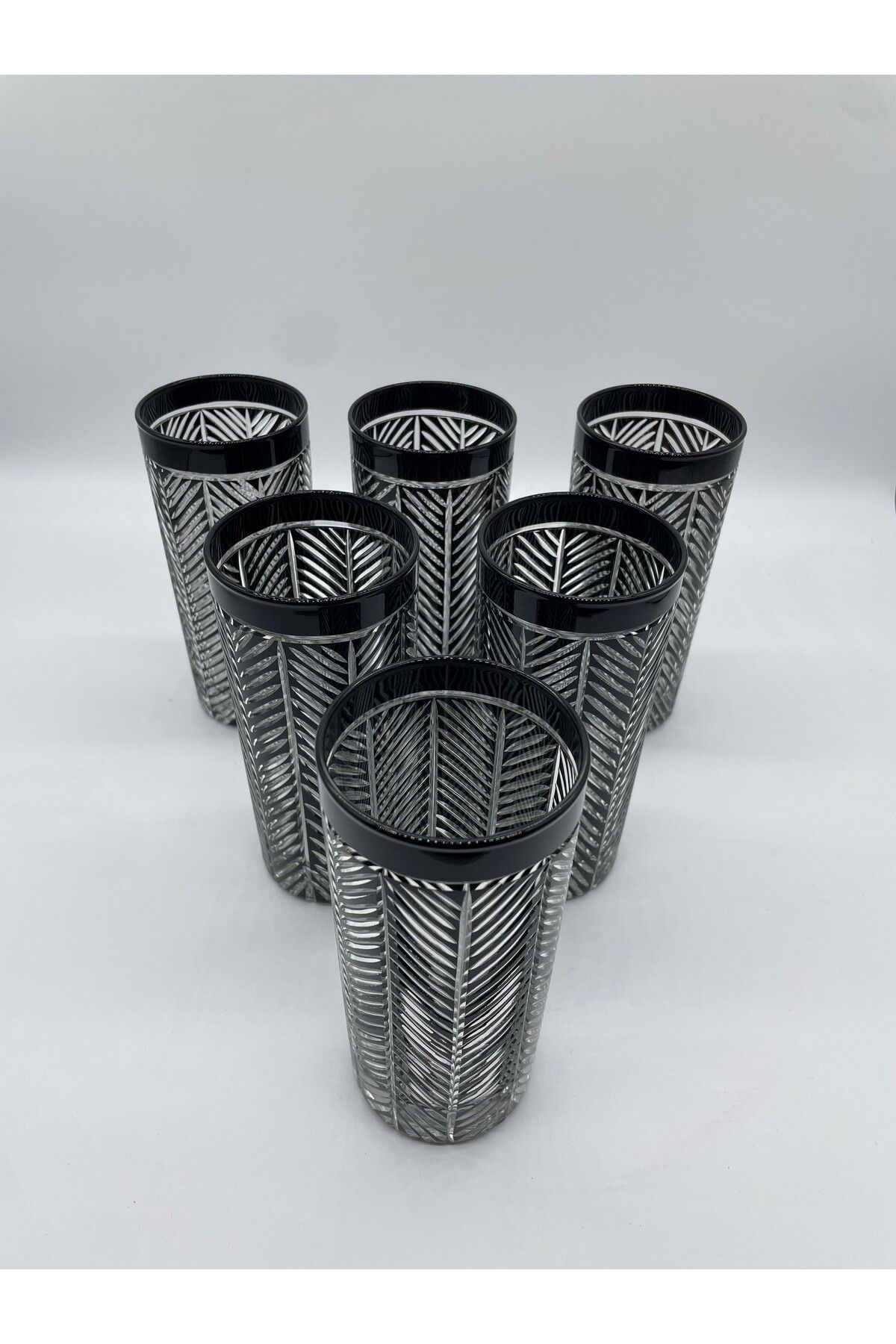 CS Home Design-Palm Tree Patterned Black Soft Drink Cup 3