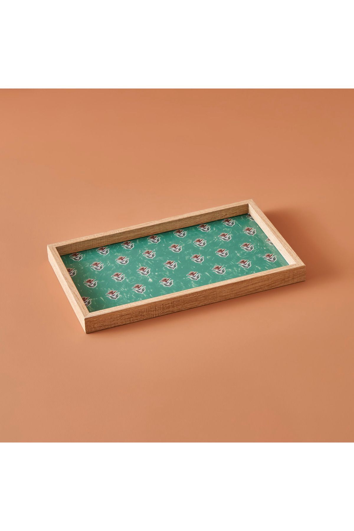 Bella Maison Πράσινος Δίσκος Από Γυαλί Ινδίας (22x37 Cm) - One Size