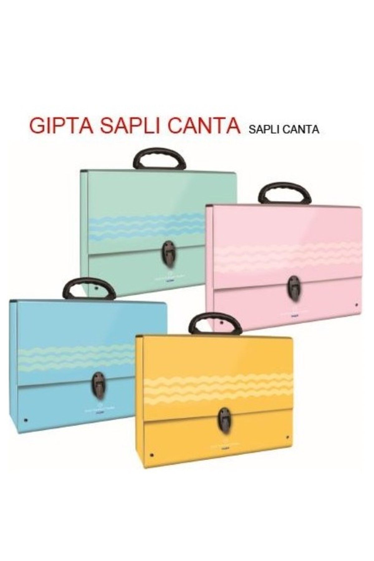 Gıpta Saplı Kutu Klasör 25x35 Pastel Karışık Renkler 2541