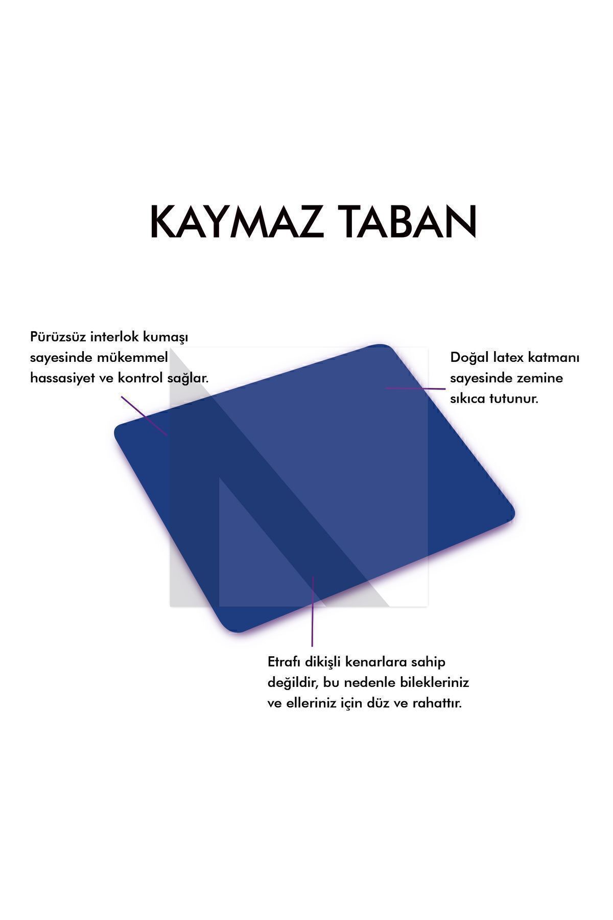 MP05 - 22x18 Small Mavi Gaming Mousepad | Kaymaz Taban, Oyuncu Gamepad, Ev, Ofis, Oyun 5
