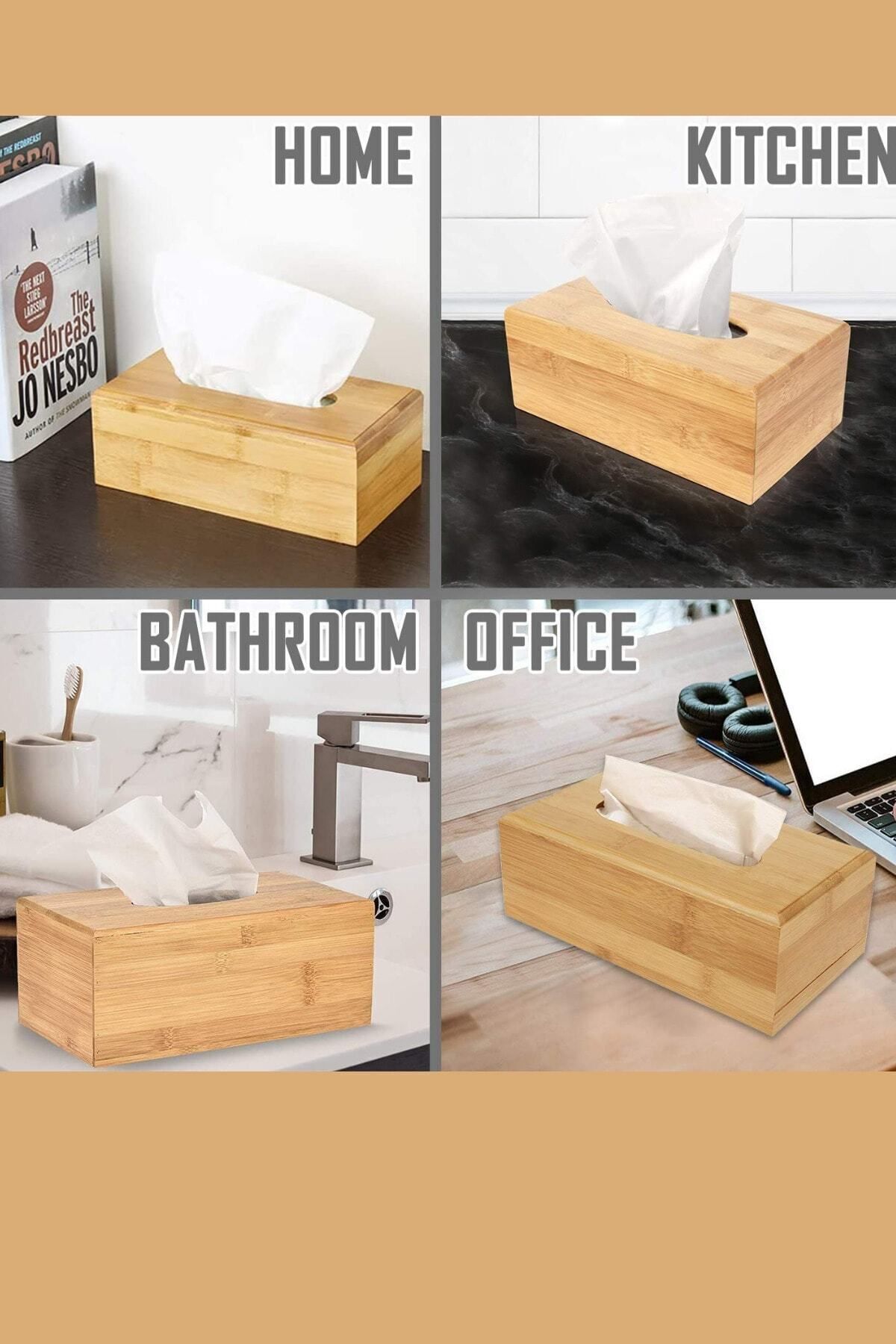 Bamboo Rectangular Napkin Holder