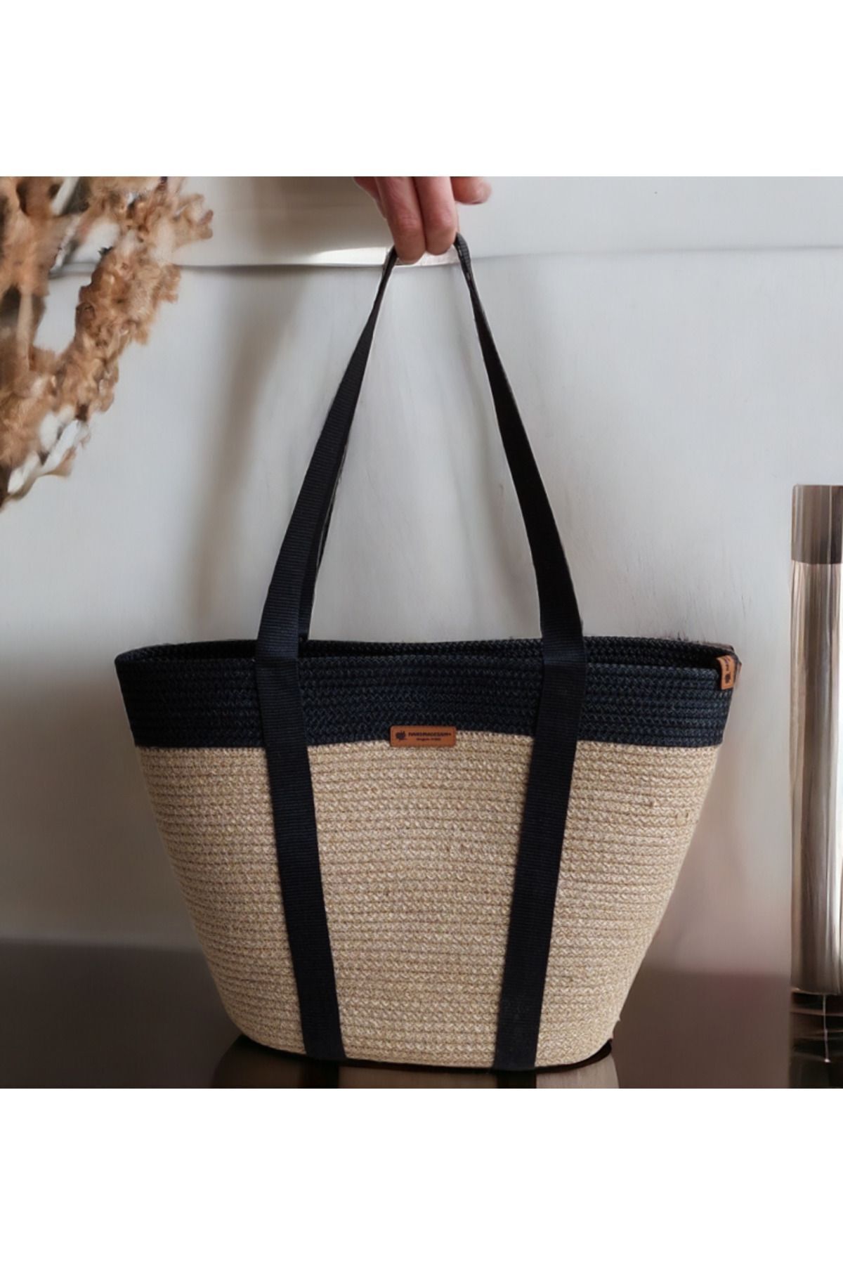HandmadeSNM-Geantă de plajă din paie - Design confortabil și elegant 1