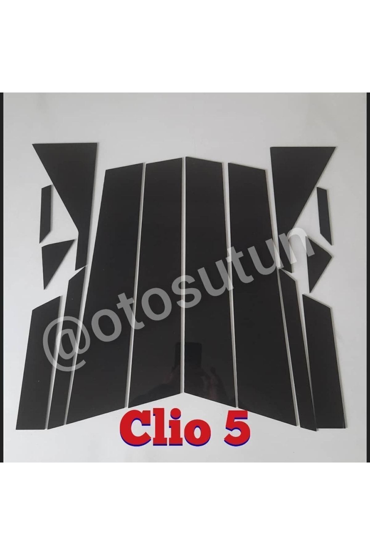 OTOSUTUN Renault Clio 5 Parlak Siyah Kapı Sütunları