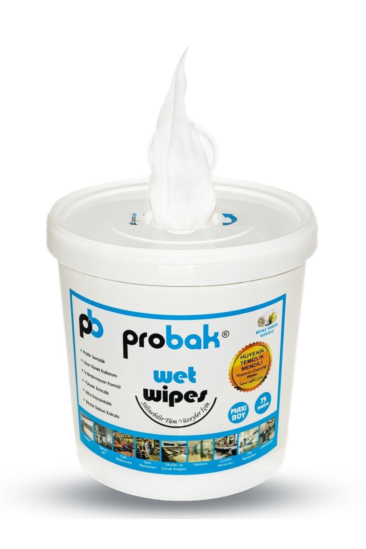 probak Wet Wipes Islak Kova Mendil Beyaz Sabun Kokulu Min.75 Mt (ort.300 Adet) fotoğrafı 3 (önizleme)
