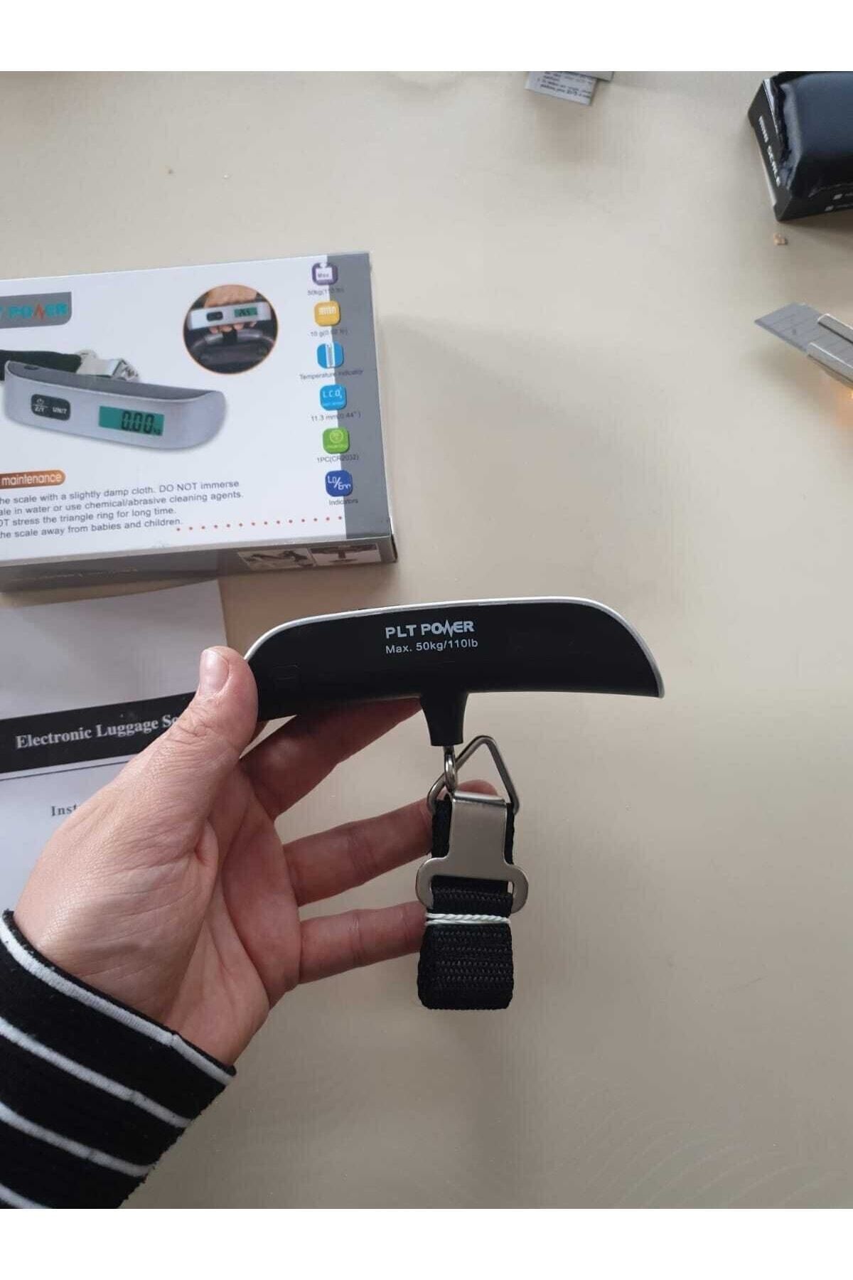 Demirtaş Dijital Işıklı Elektronik Askılı El Bagaj Tartısı Bavul Kantarı Seyahat Çantası 50kg