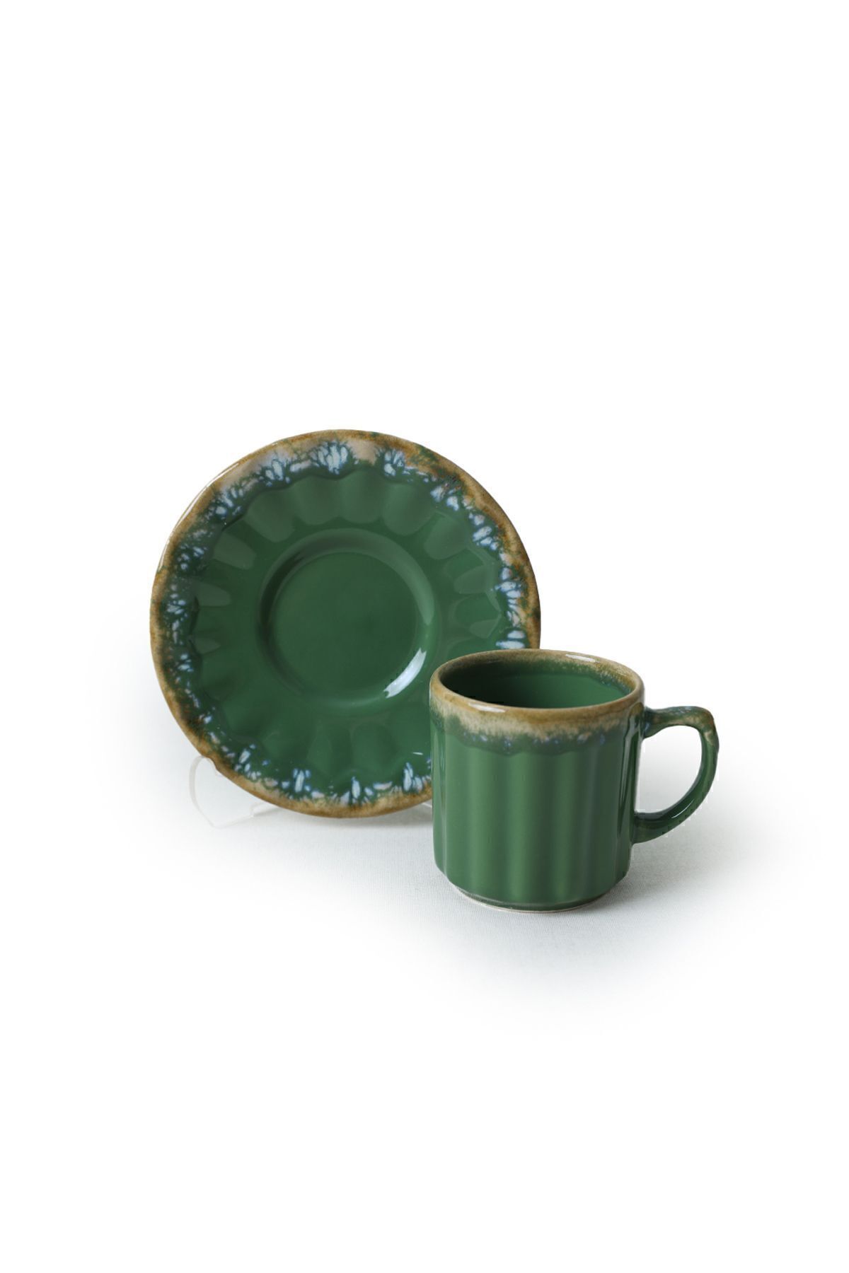Keramika-Shizen Green Sirius - Set de cafea Q42 pentru 6 persoane 12 piese 6