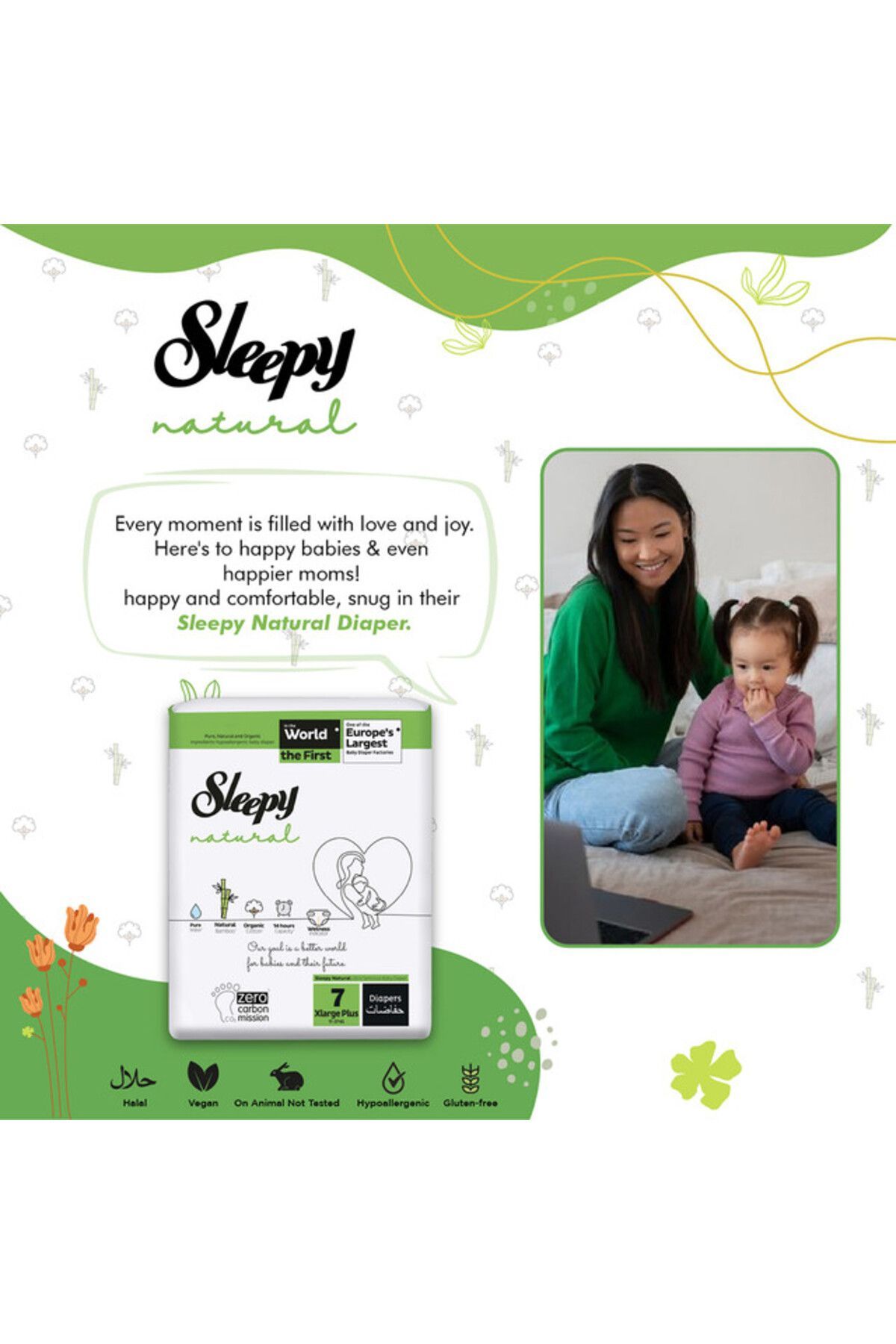 Sleepy-Ecologic Pants Size 6 | 96 count | Eco-Friendly | Hypoallergenic | Absorbent | All-Natural 5