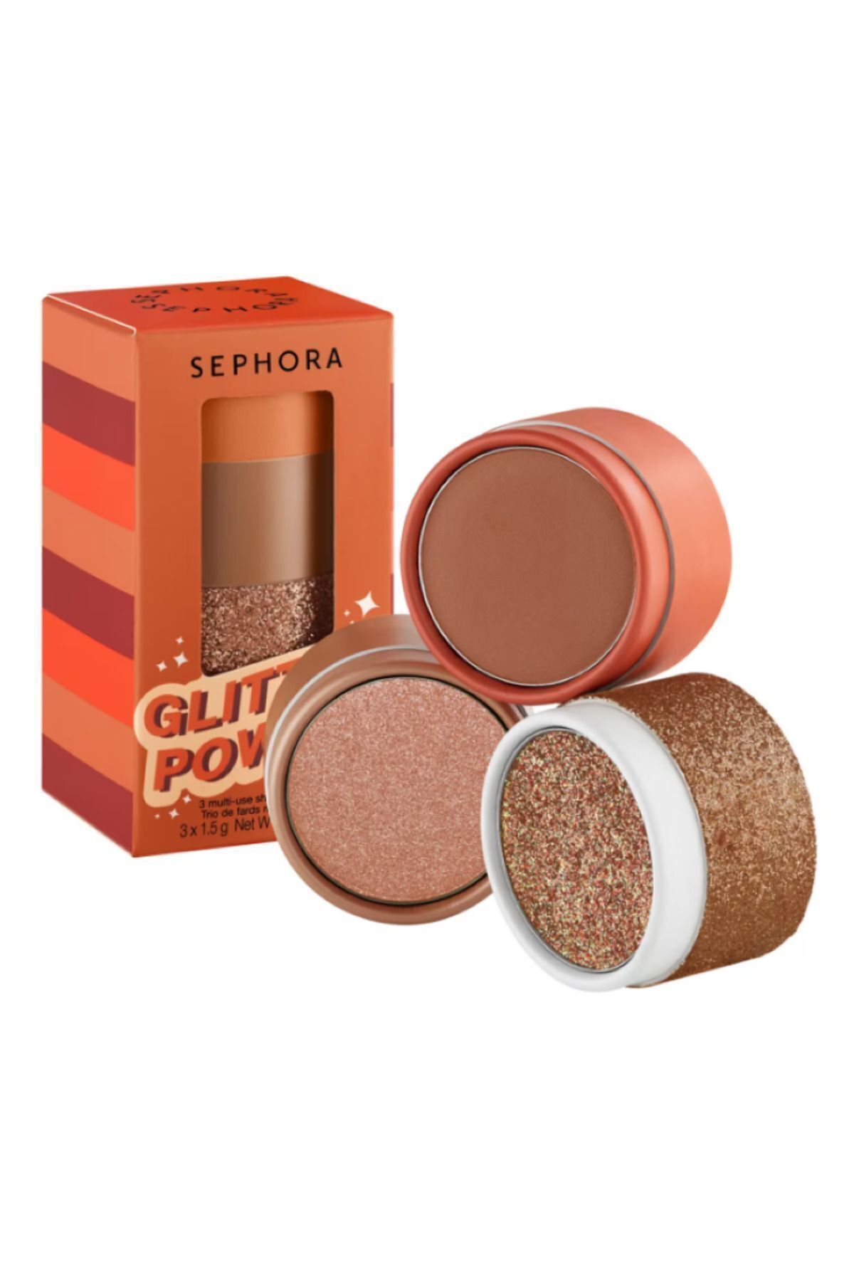 SEPHORA-Glitter Power - Multi-Purpose Triple Headlamp Set, Experience the Power of Glitter (3 x 1.5 g) 4