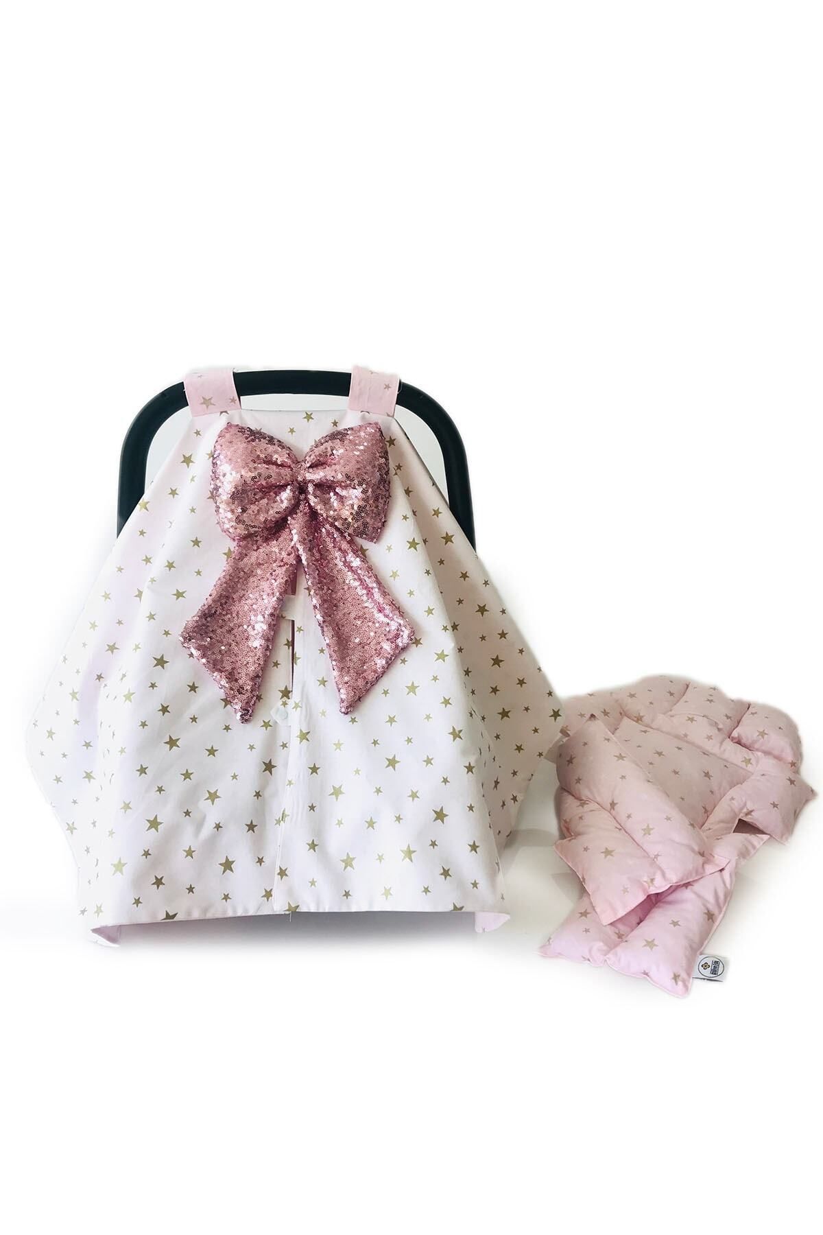 Atölye Eda Exclusive Payet Fiyonk Puset Örtüsü Çarşafı Minderi 3 Parça fotoğrafı 3 (önizleme)