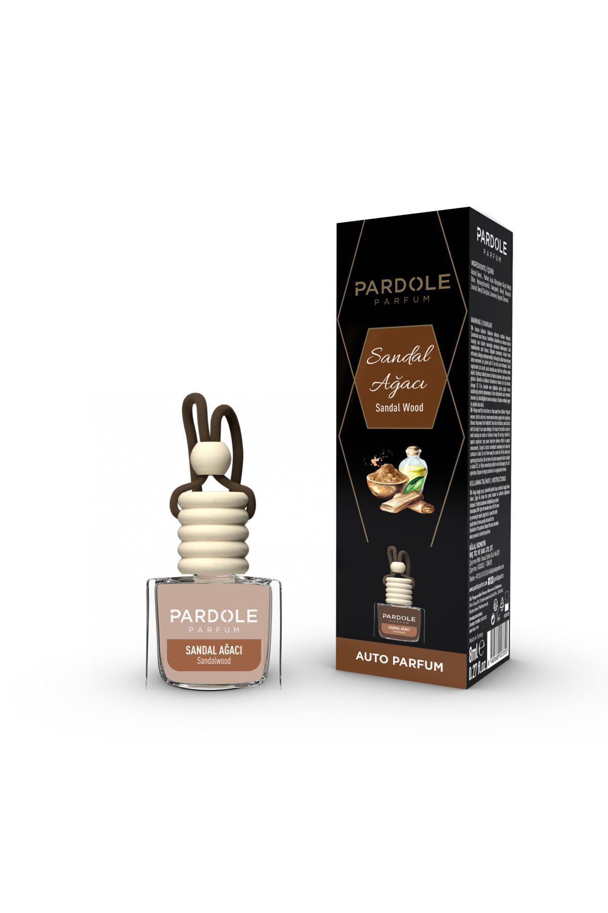 خوشبوکننده خودرو بوی وسیله نقلیه چوب صندل عطر و 8 میل PARDOLE