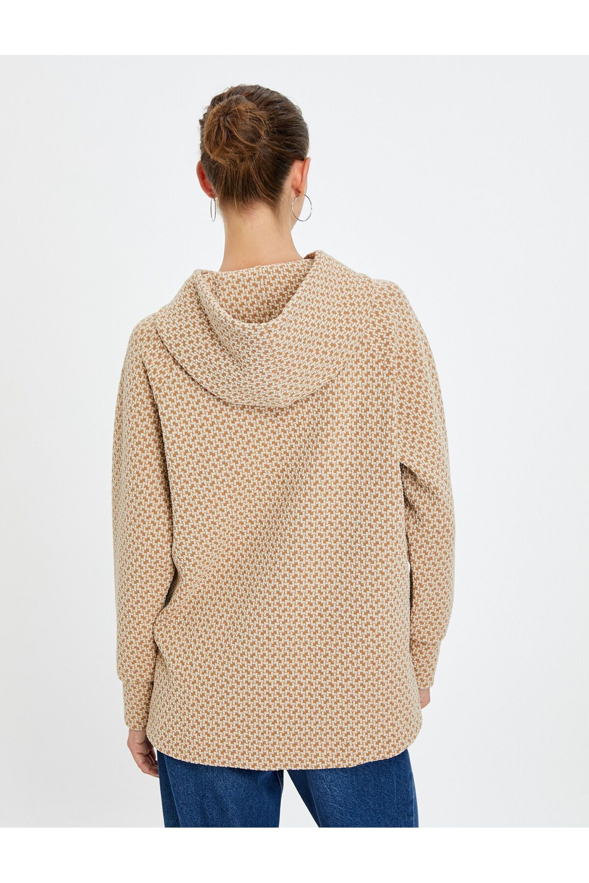 سویشرت زنانه بژ کوتونKoton | SS0000000037218 اورجینال - تصویر 4