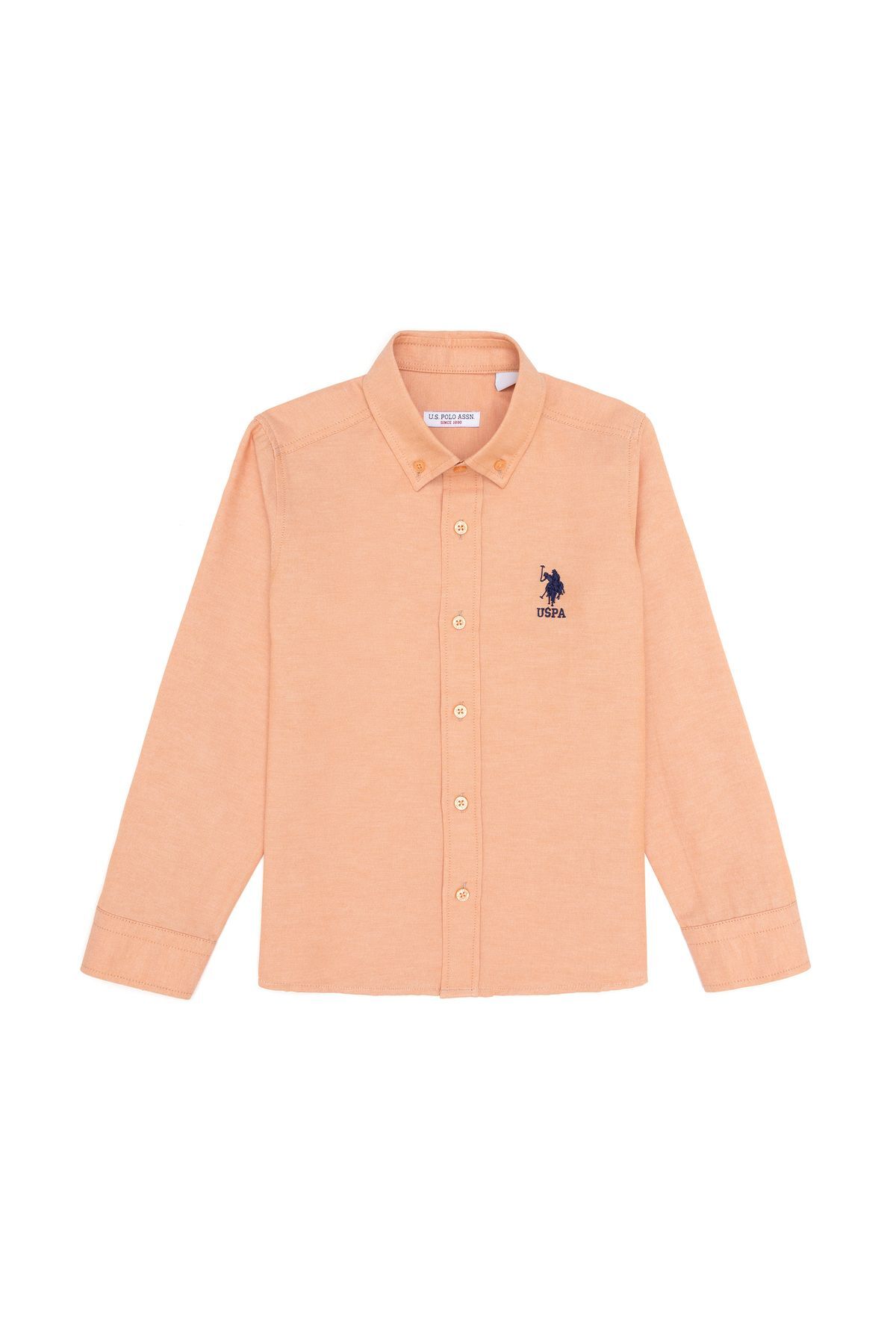 پیراهن پایه آستین بلند پسرانه شتری 50266085-VR015