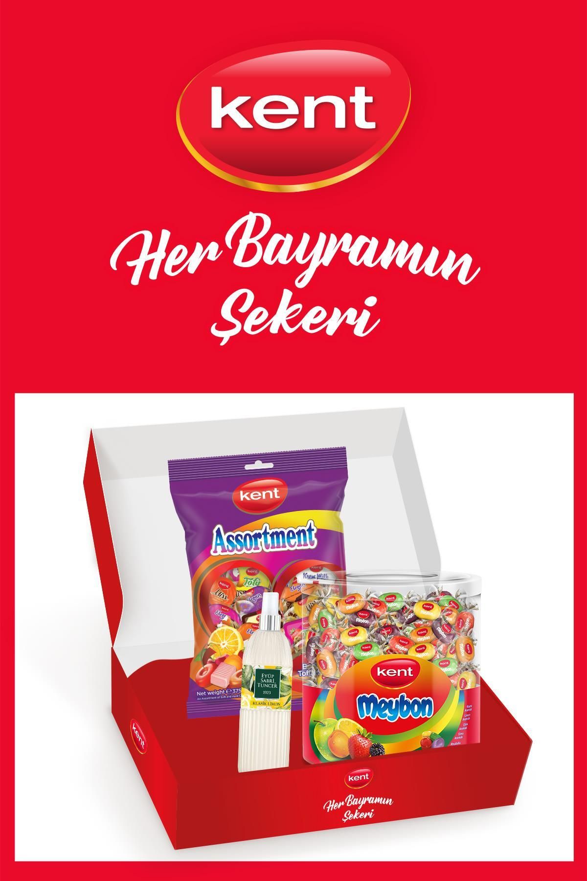 KENT Assortment & Meybon Mini Meyveli Karışık Bayram Şekeri 2'li - Eyüp Sabri Tuncer Limon Kolonyası